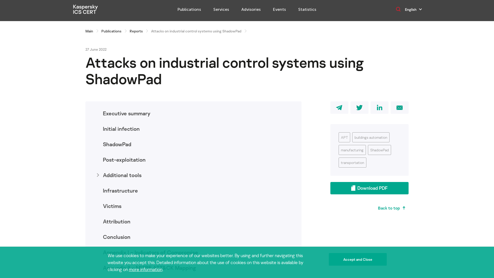 Attacks on industrial control systems using ShadowPad | Kaspersky ICS CERT