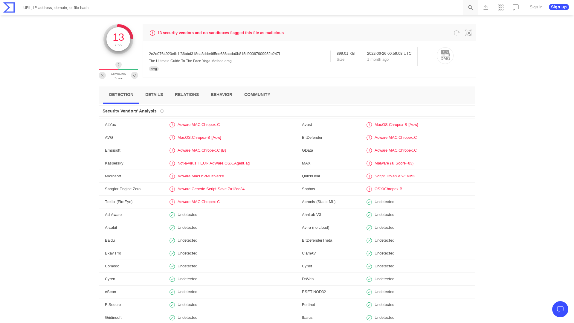 VirusTotal - File - 2e2d0764920efb1f36bbd318ea3dde465ec686acda0b815d90067909952b247f