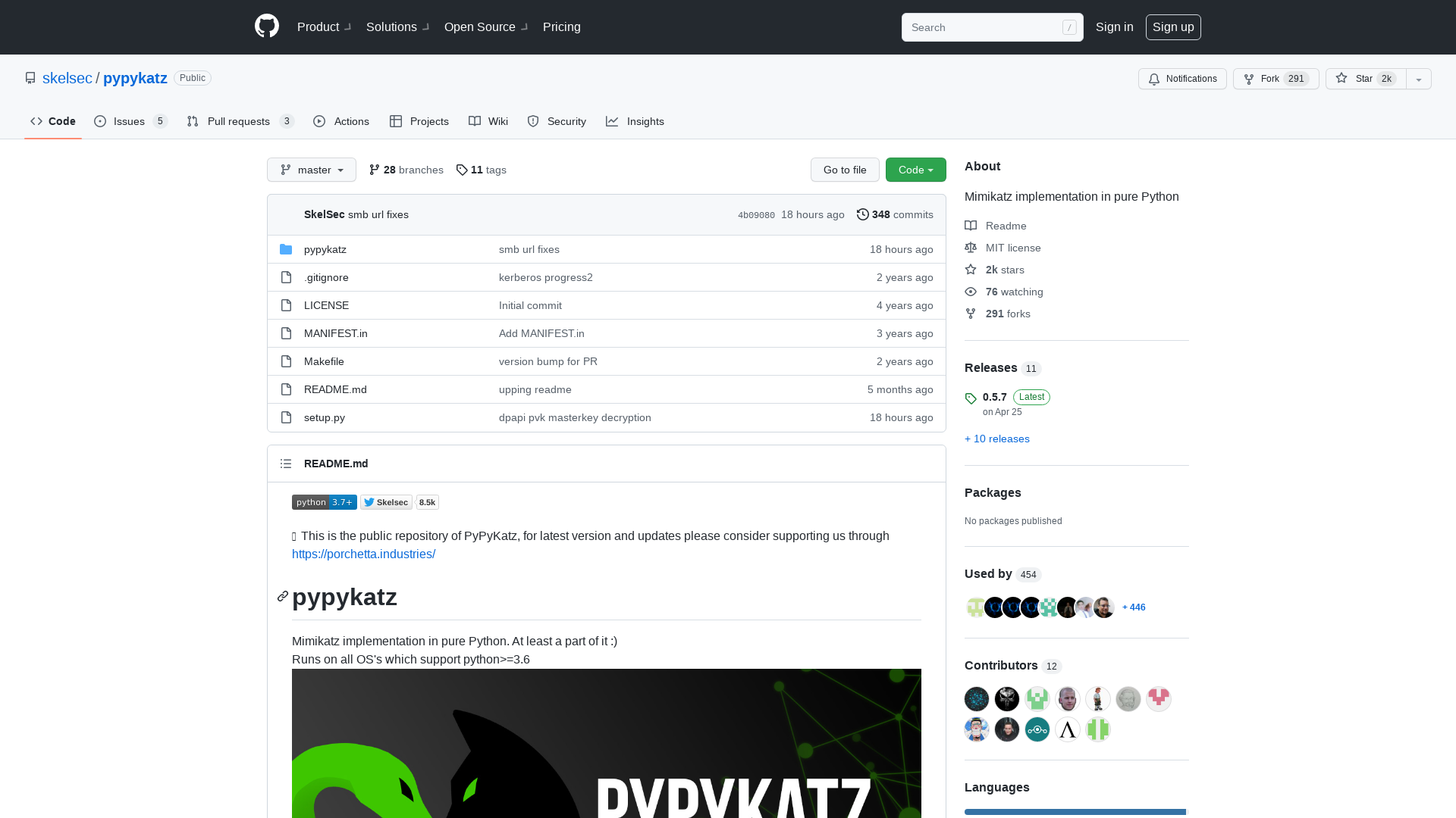 GitHub - skelsec/pypykatz: Mimikatz implementation in pure Python