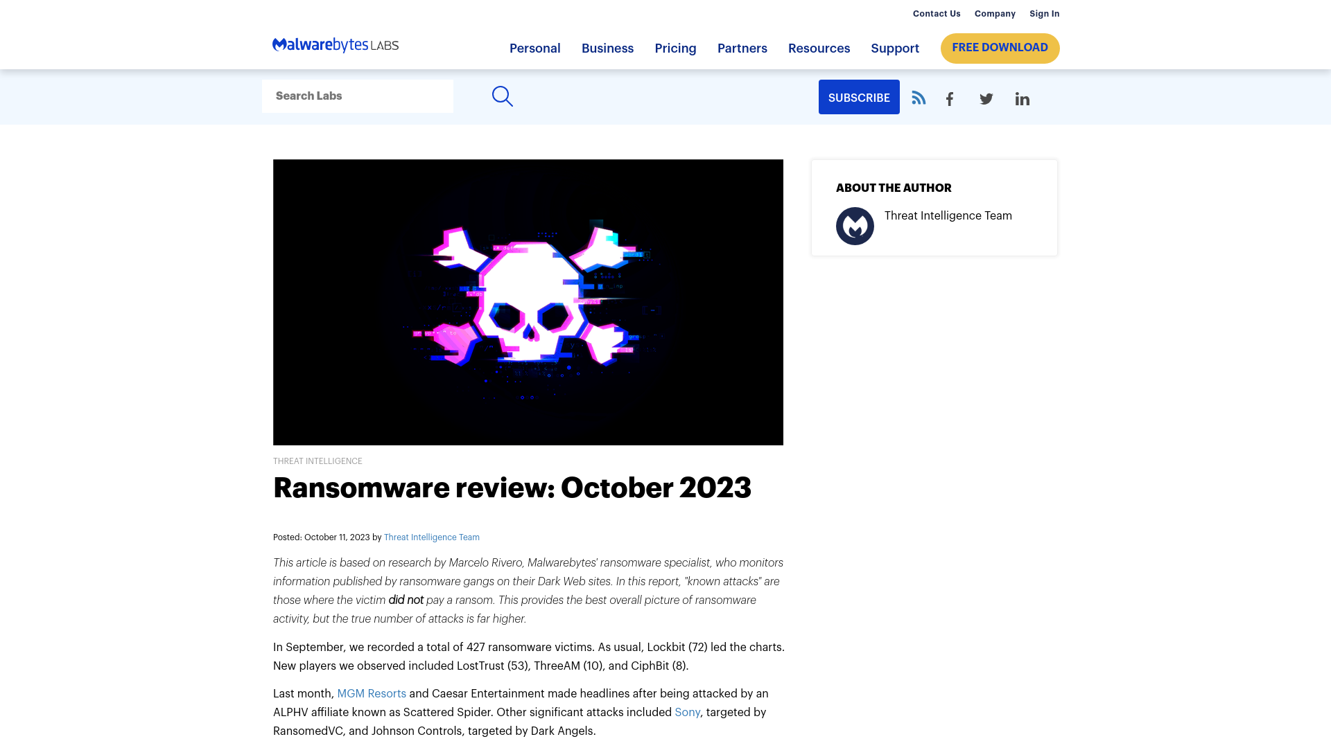 Ransomware review: October 2023