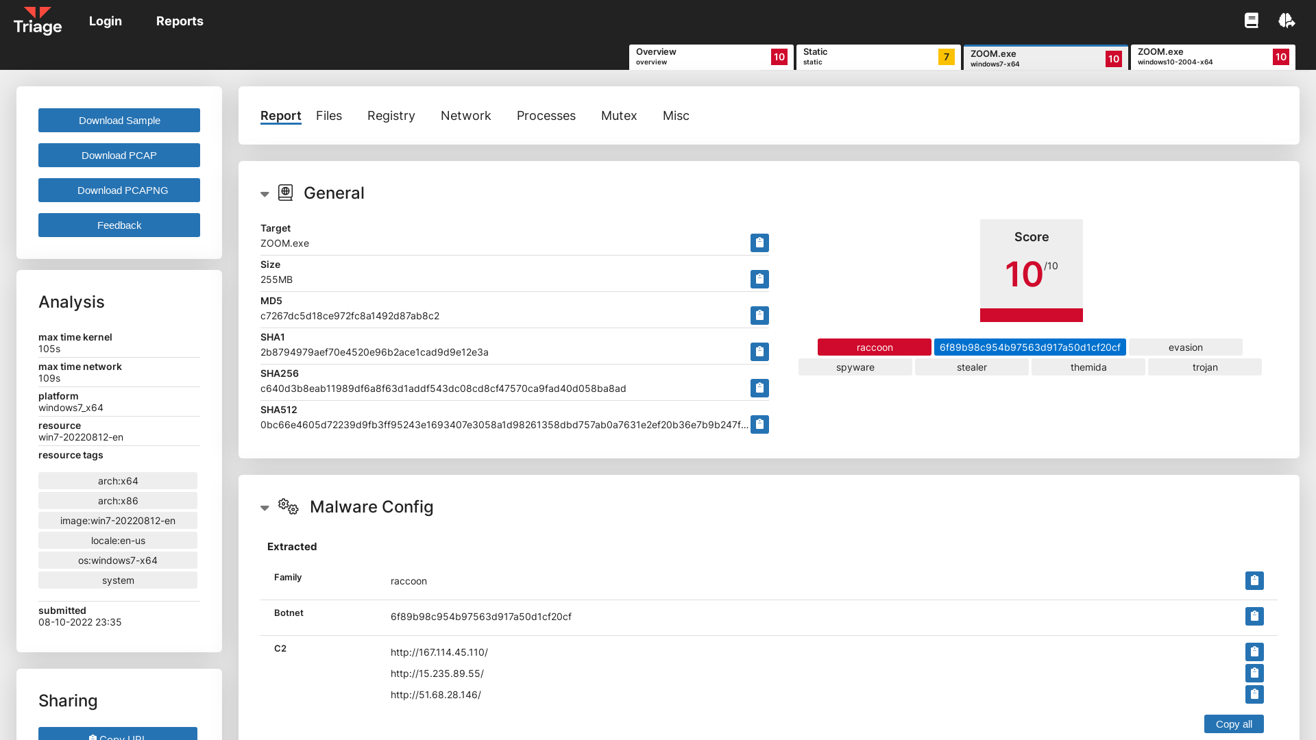 Triage | Behavioral Report