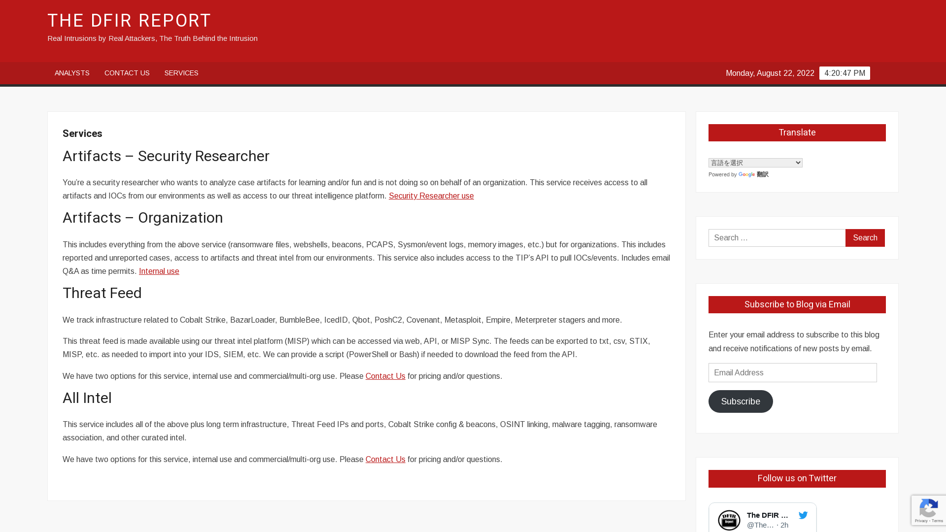 Services – The DFIR Report