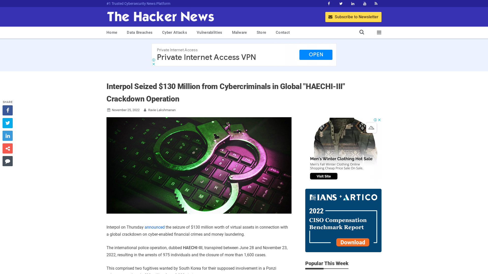 Interpol Seized $130 Million from Cybercriminals in Global "HAECHI-III" Crackdown Operation
