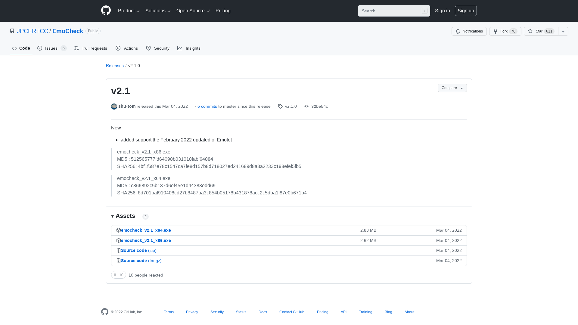 Release v2.1 · JPCERTCC/EmoCheck · GitHub