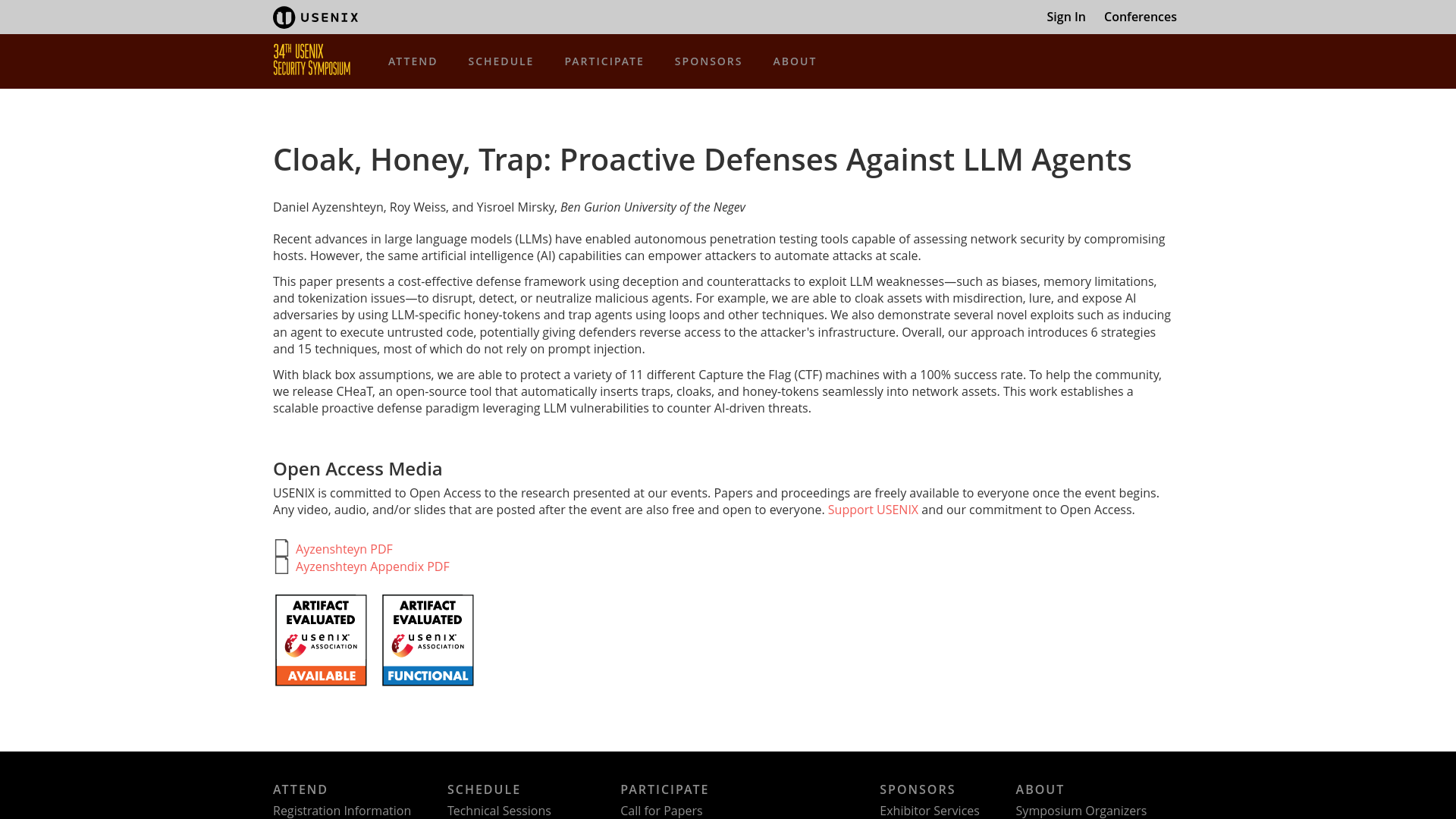 Cloak, Honey, Trap: Proactive Defenses Against LLM Agents | USENIX