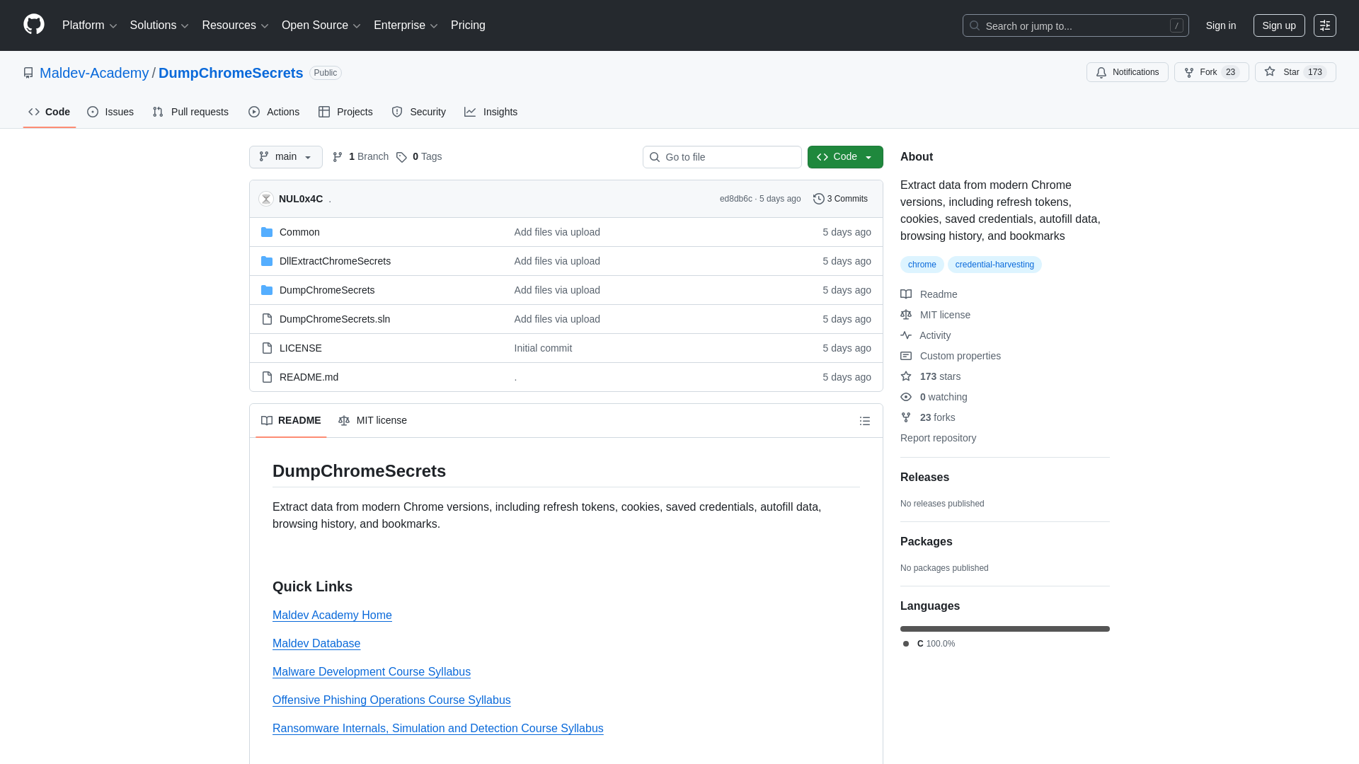 GitHub - Maldev-Academy/DumpChromeSecrets: Extract data from modern Chrome versions, including refresh tokens, cookies, saved credentials, autofill data, browsing history, and bookmarks