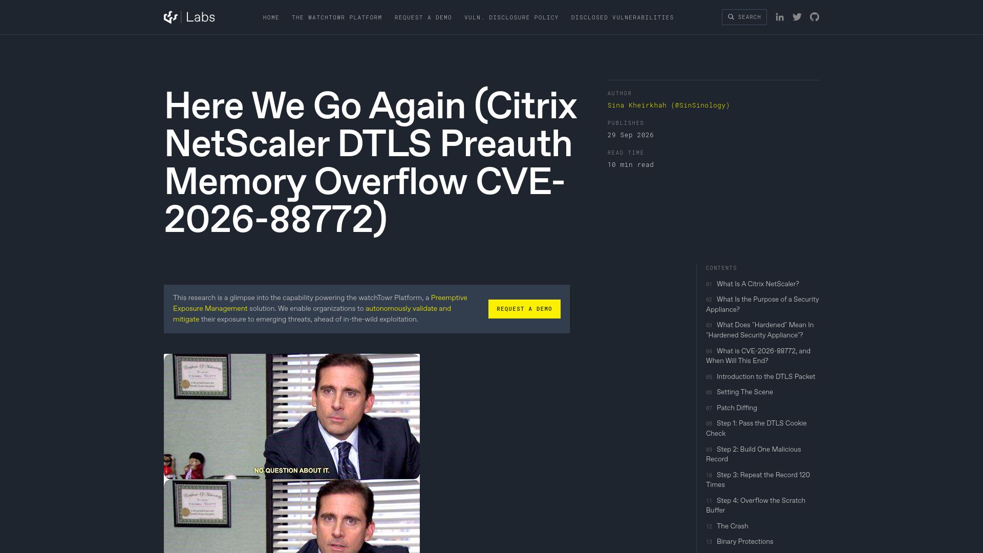 Here We Go Again (Citrix NetScaler DTLS Preauth Memory Overflow CVE-2026-88772)
