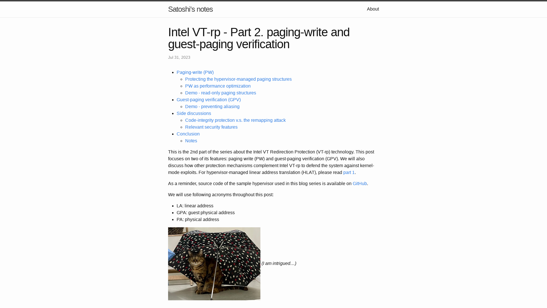 Intel VT-rp - Part 2. paging-write and guest-paging verification | Satoshi’s notes