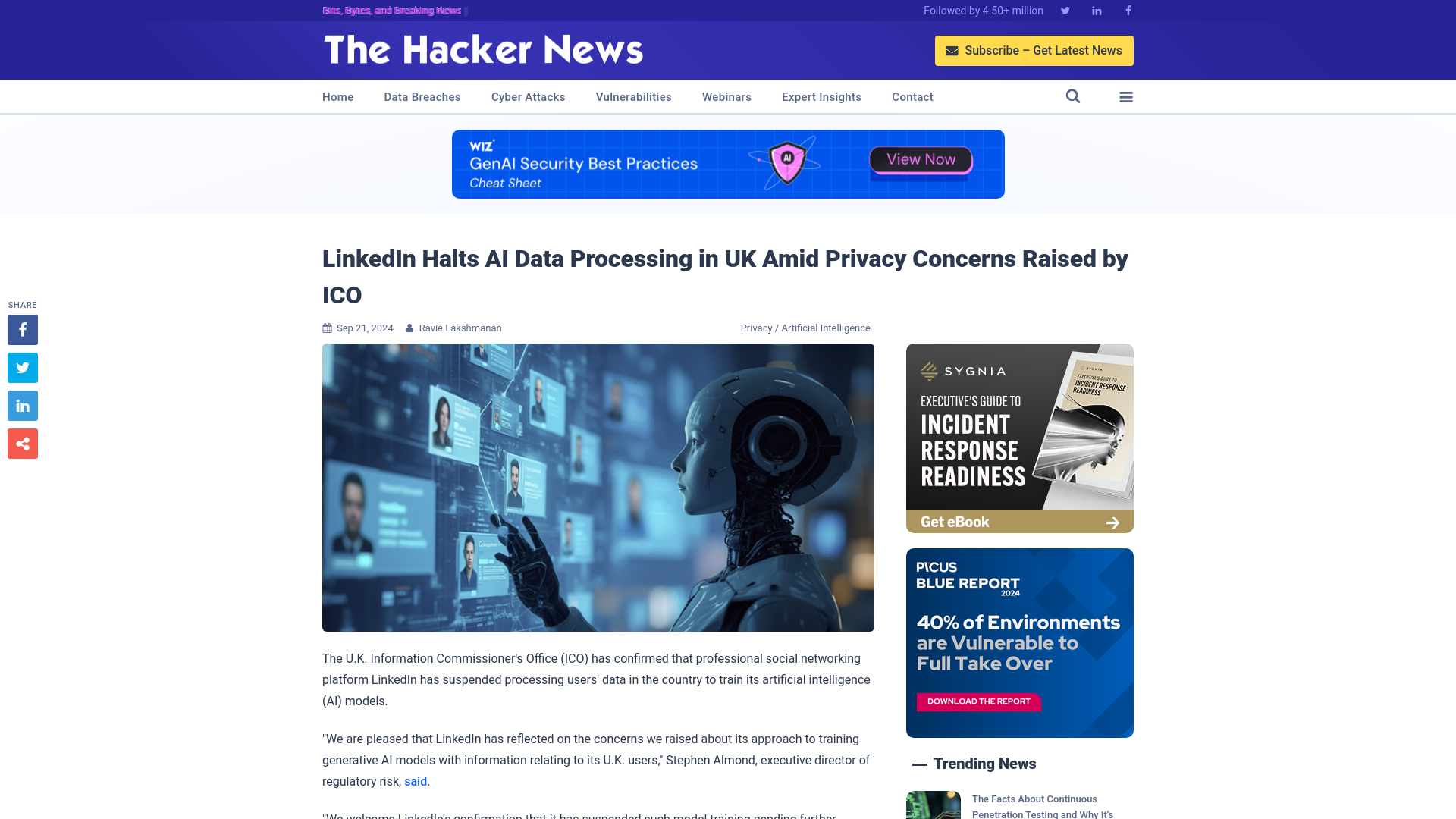 LinkedIn Halts AI Data Processing in UK Amid Privacy Concerns Raised by ICO