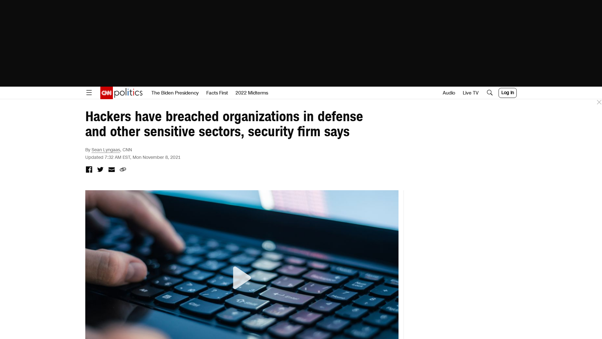 Hackers have breached organizations in defense and other sensitive sectors, security firm says | CNN Politics