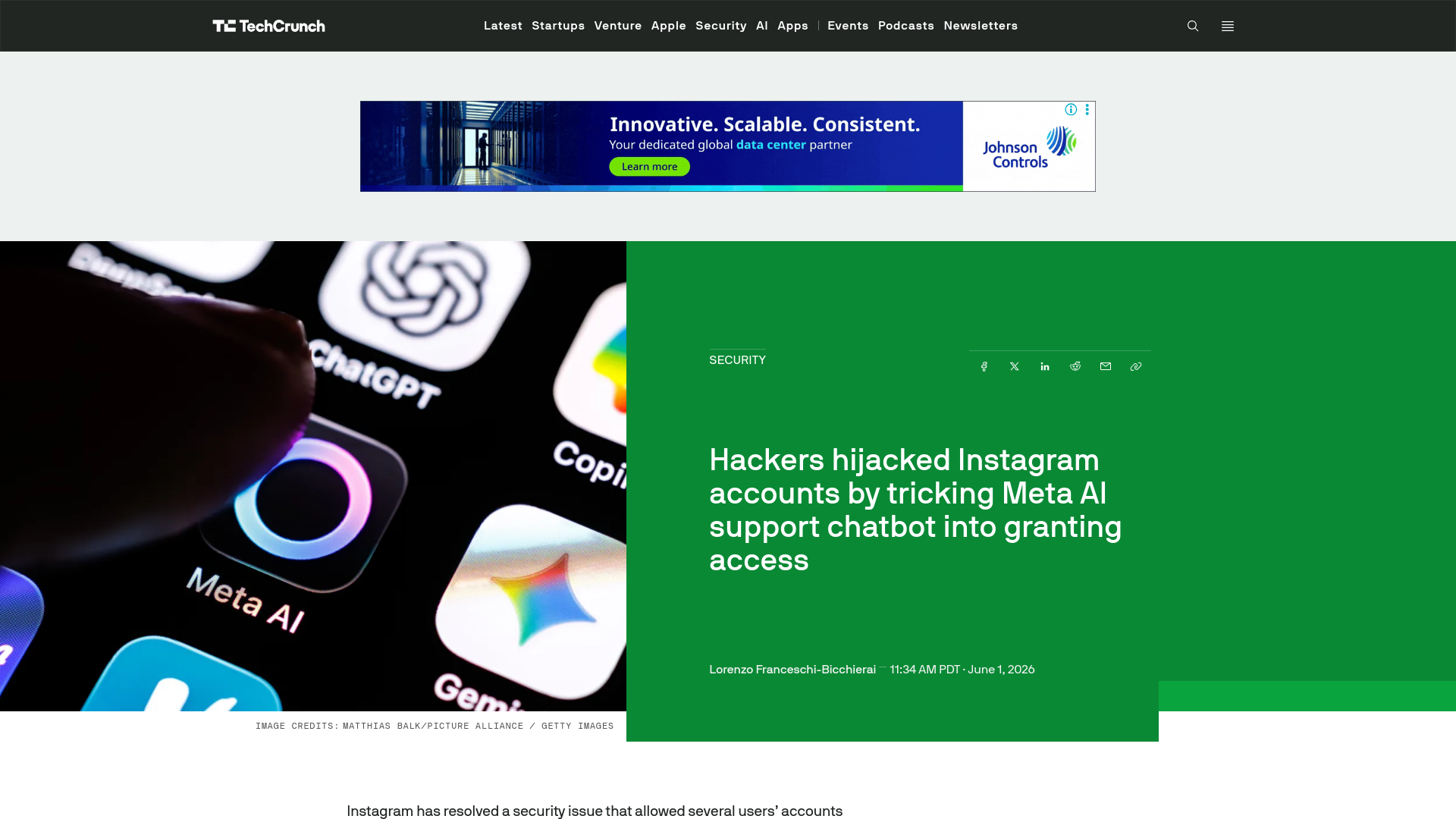 Hackers hijacked Instagram accounts by tricking Meta AI support chatbot into granting access | TechCrunch
