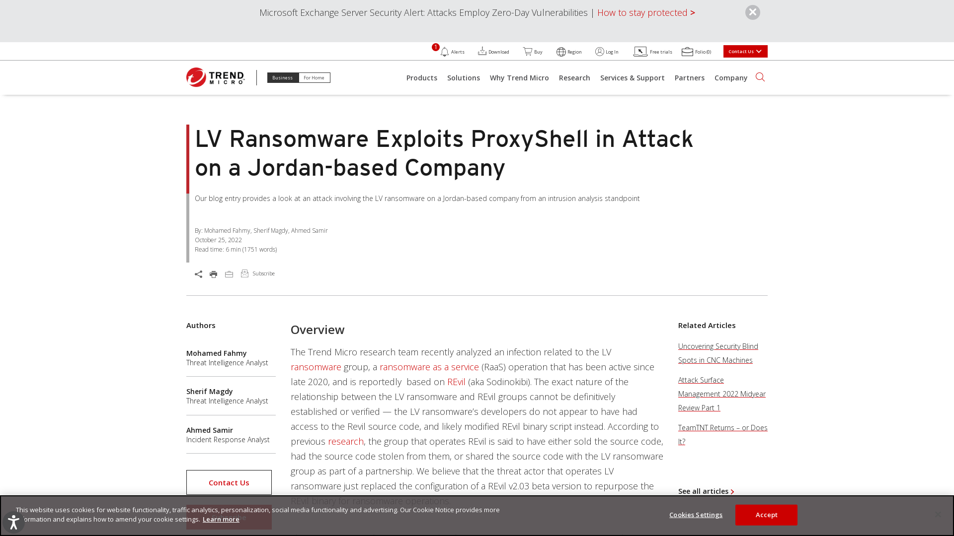 LV Ransomware Exploits ProxyShell in Attack on a Jordan-based Company