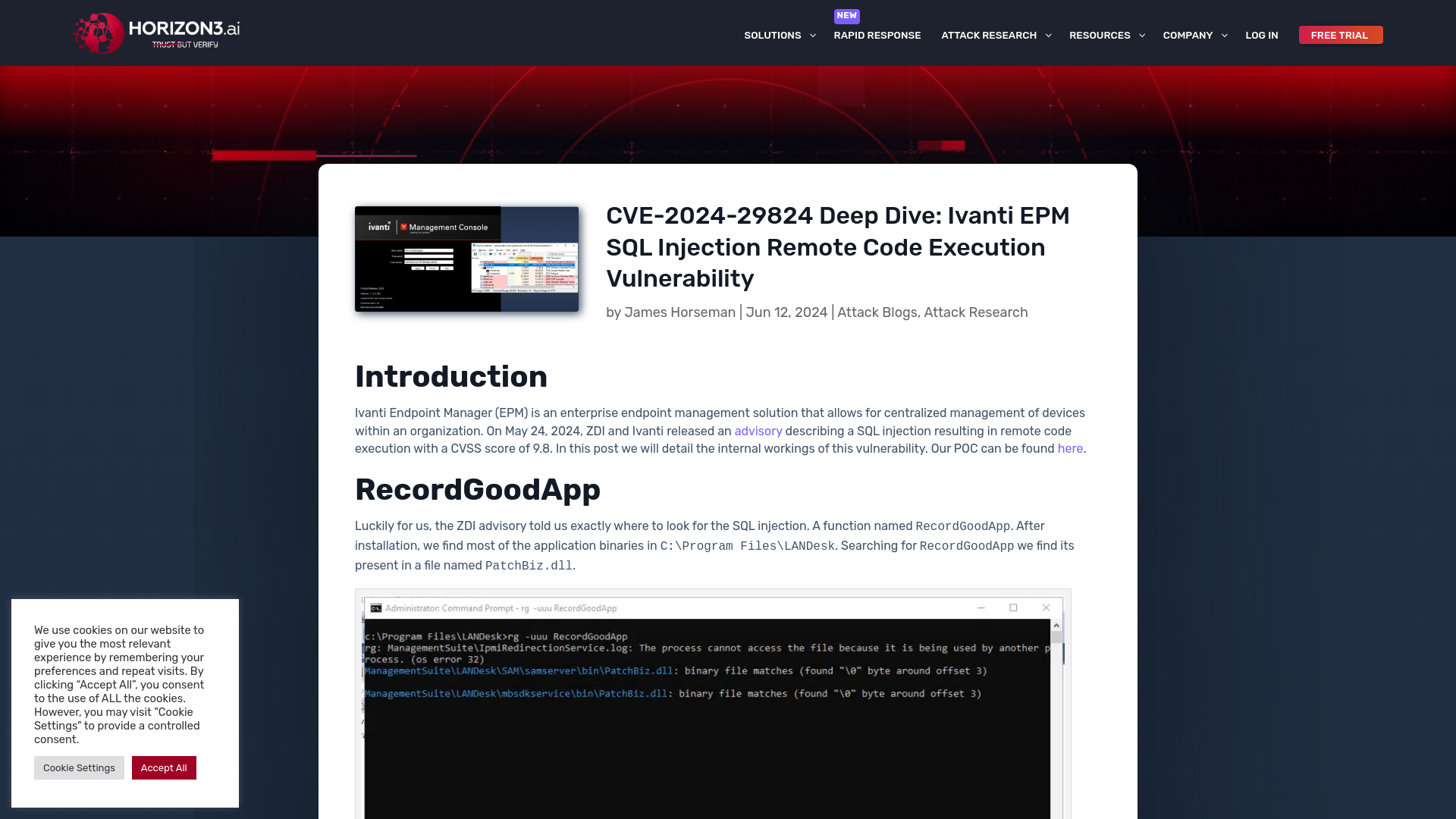 CVE-2024-29824 Deep Dive: Ivanti EPM SQL Injection Remote Code Execution Vulnerability – Horizon3.ai