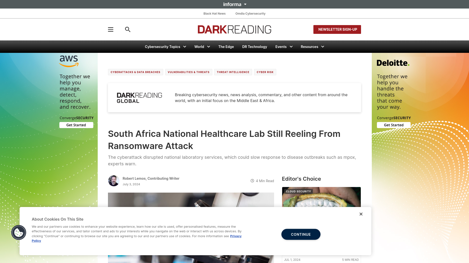 South Africa Lab Still Reeling from Ransomware Attack