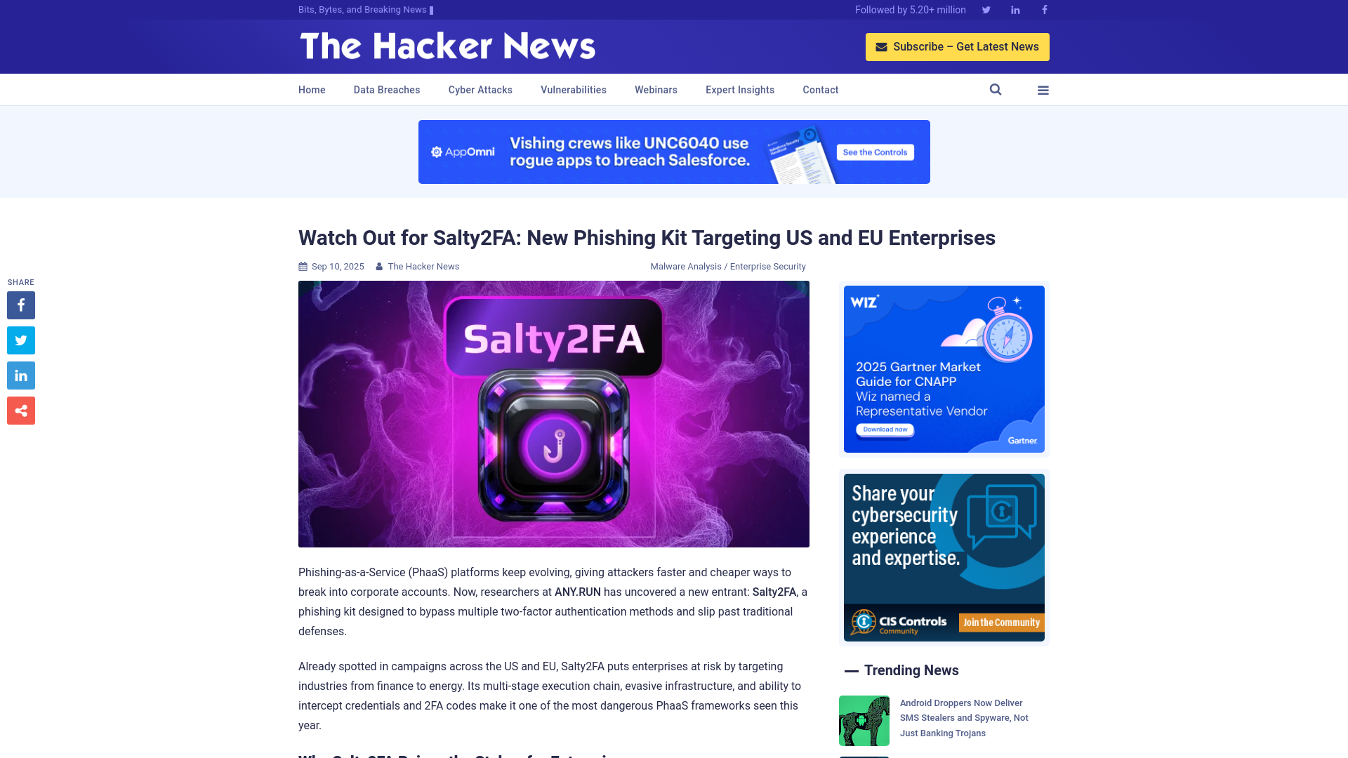 Watch Out for Salty2FA: New Phishing Kit Targeting US and EU Enterprises
