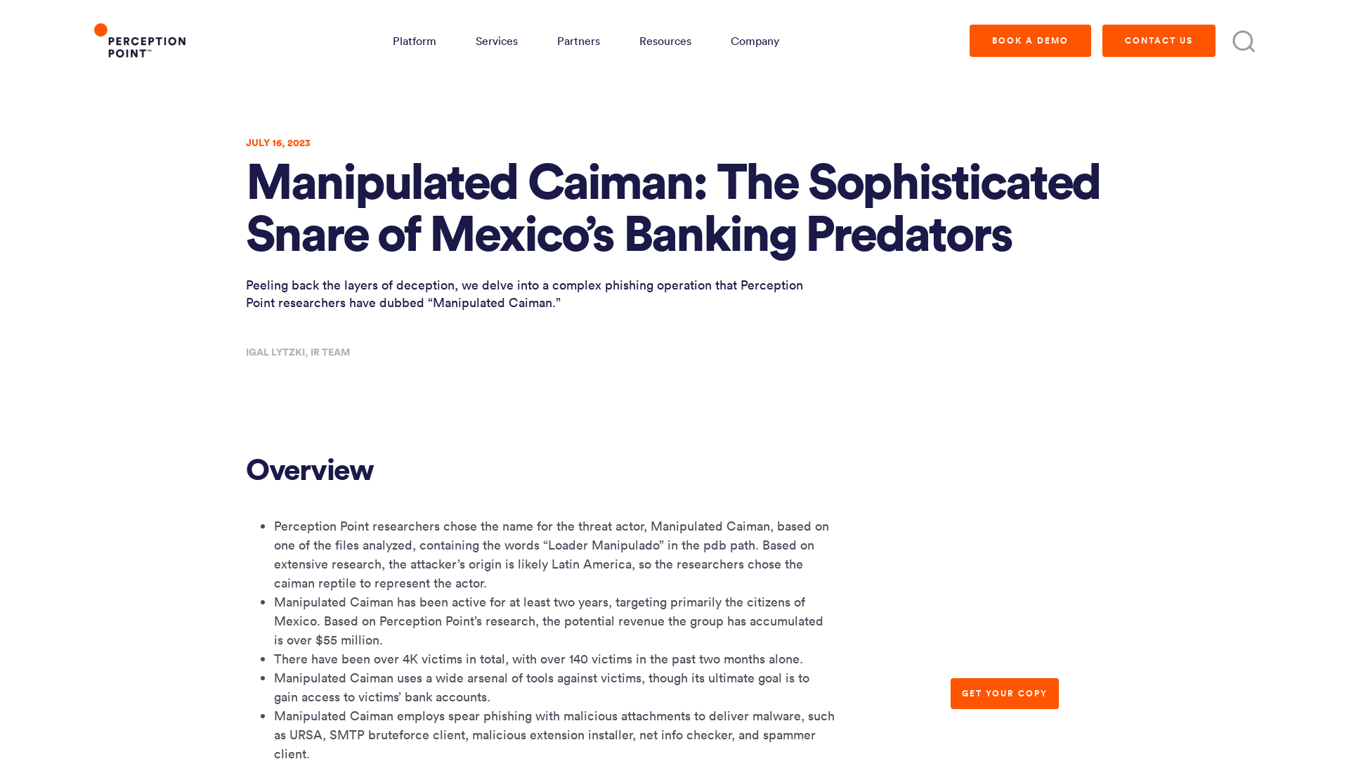 Manipulated Caiman: The Sophisticated Snare of Mexico's Banking Predators - Perception Point