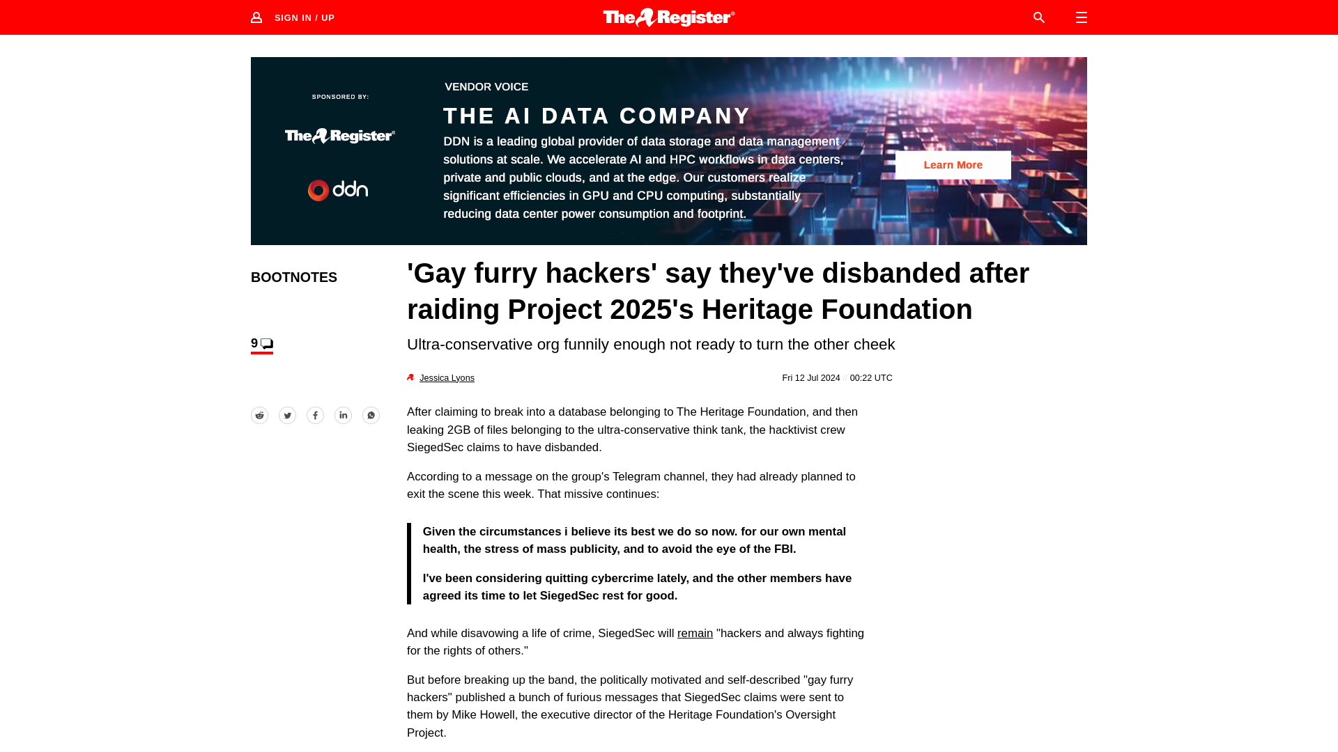 'Gay furry hackers' disband after Project 2025 data theft • The Register