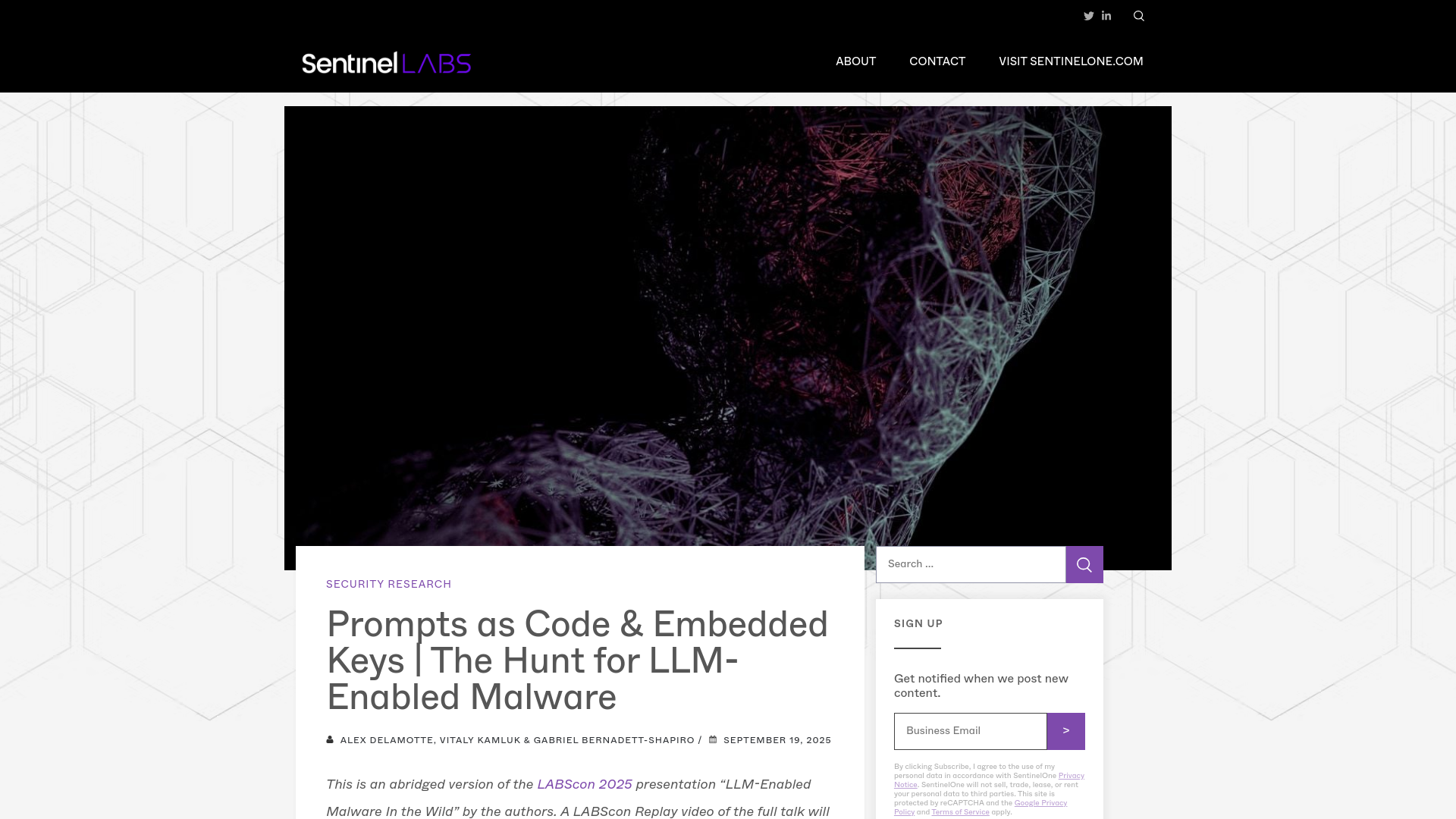 Prompts as Code & Embedded Keys | The Hunt for LLM-Enabled Malware | SentinelOne
