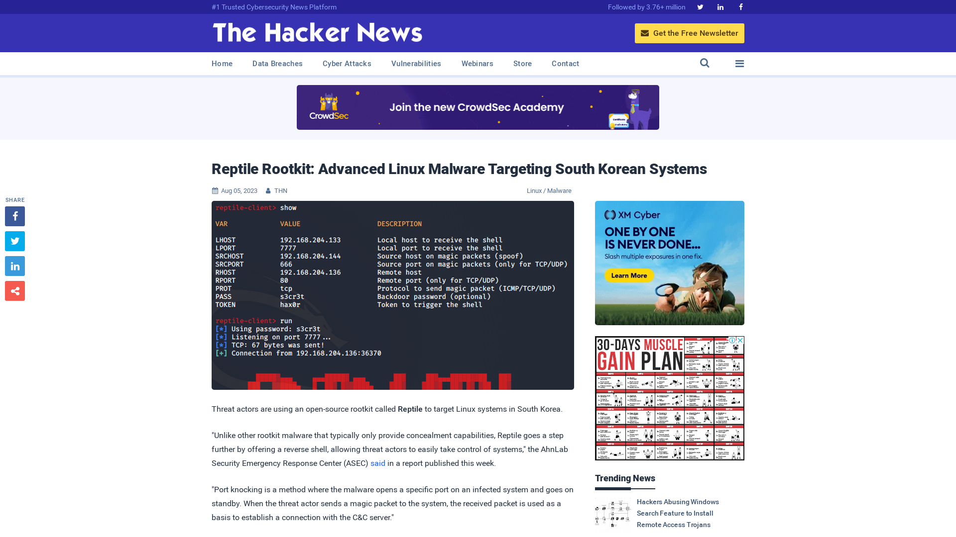 Reptile Rootkit: Advanced Linux Malware Targeting South Korean Systems