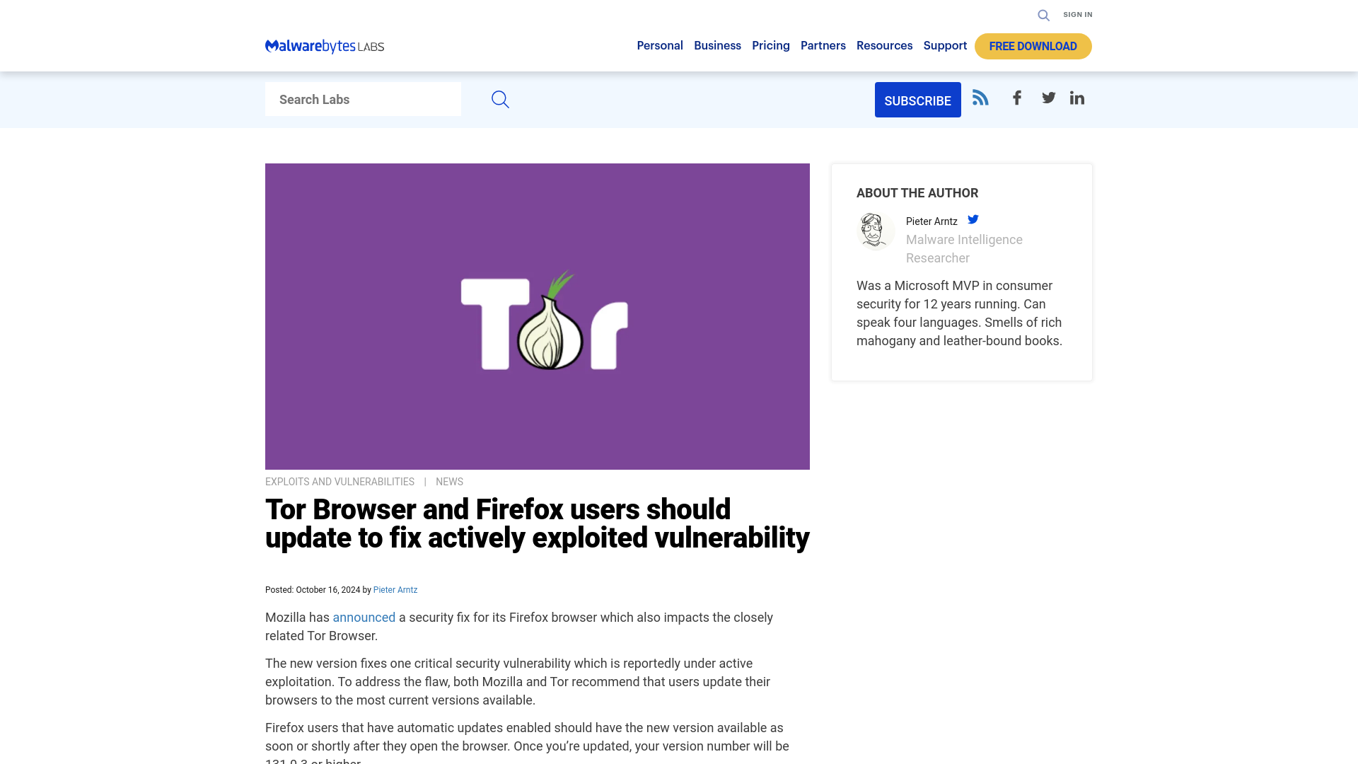 Tor Browser and Firefox users should update to fix actively exploited vulnerability | Malwarebytes