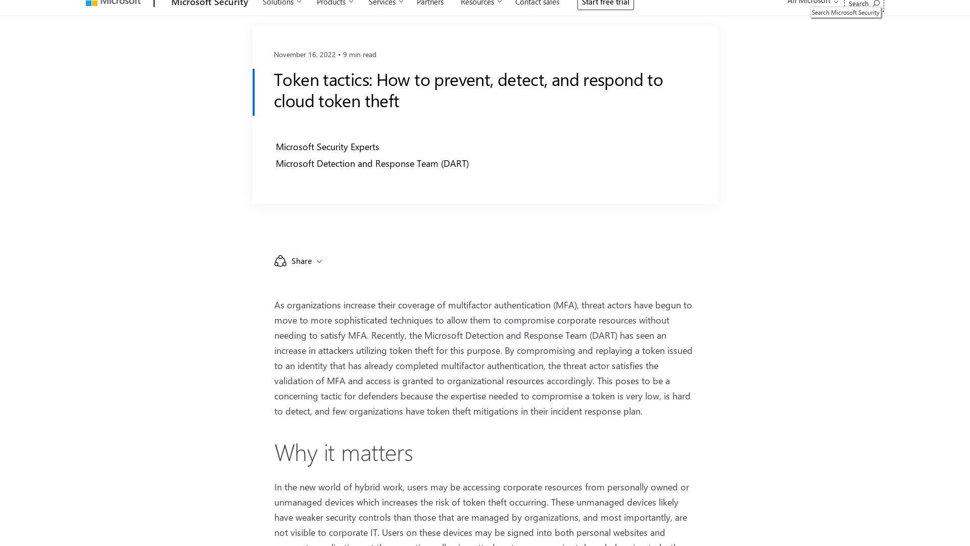 Token tactics: How to prevent, detect, and respond to cloud token theft - Microsoft Security Blog