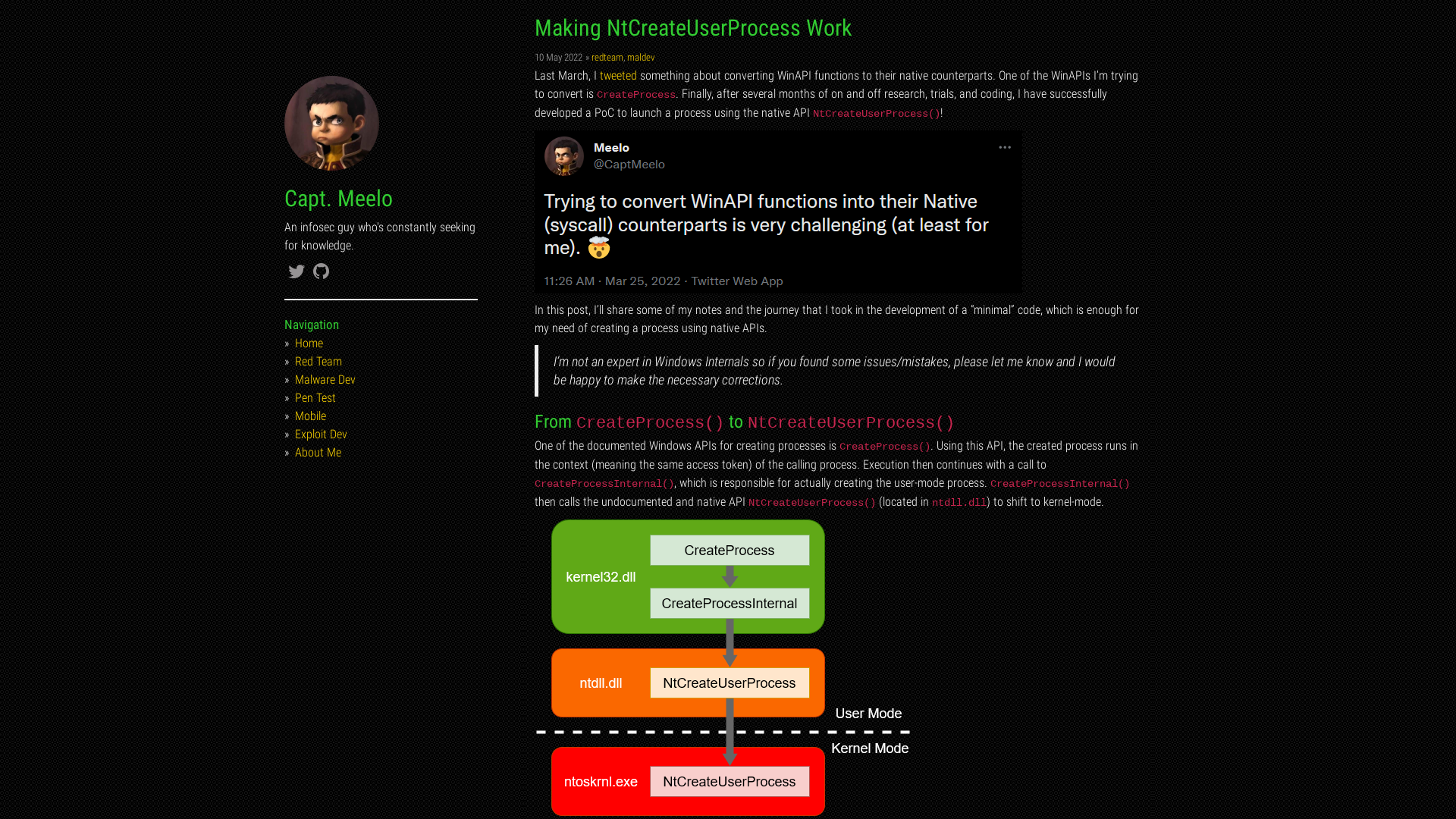 Making NtCreateUserProcess Work - Hack.Learn.Share