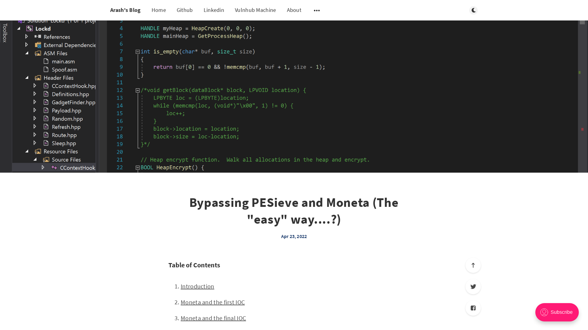 Bypassing PESieve and Moneta (The "easy" way....?)