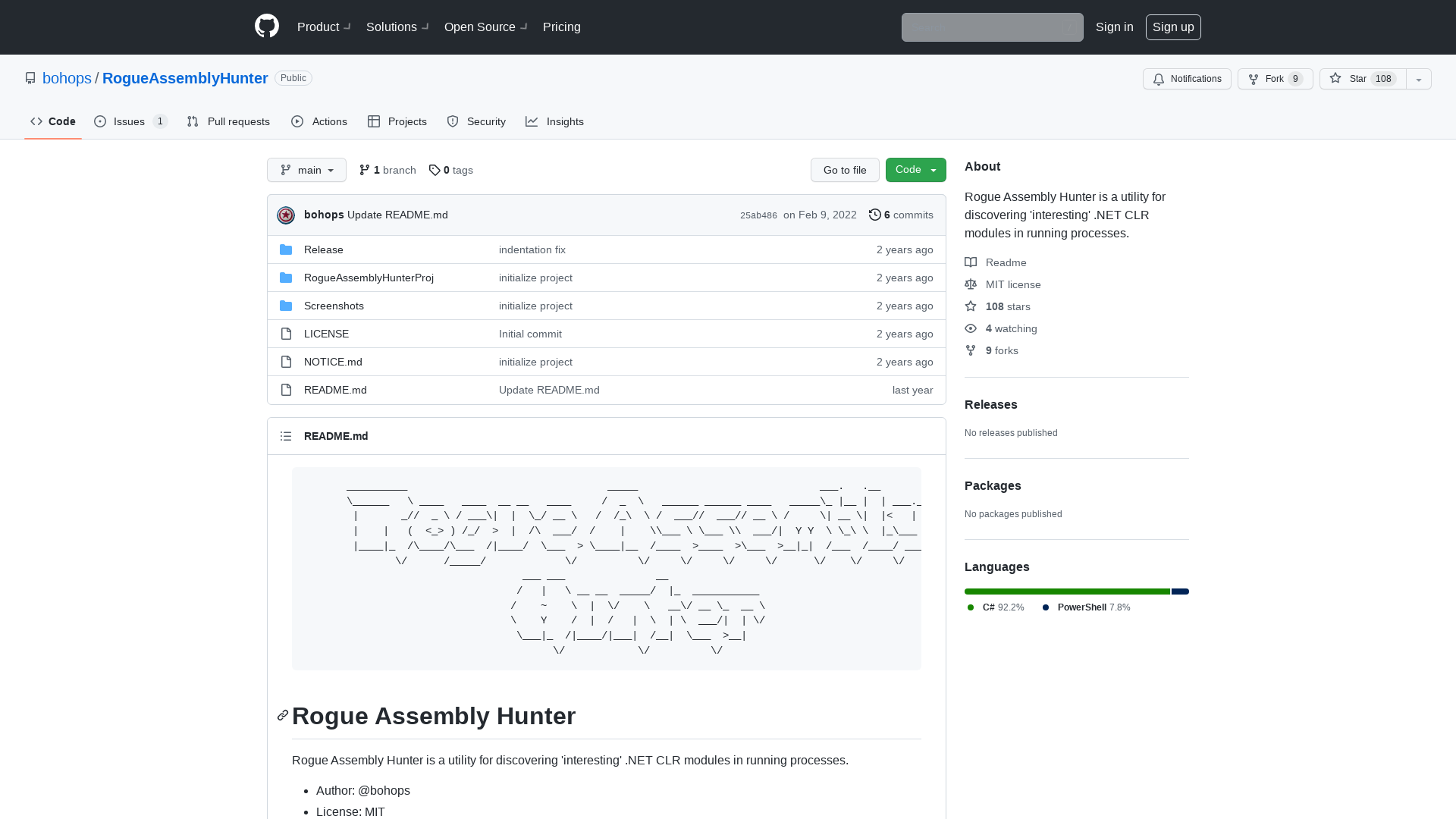 GitHub - bohops/RogueAssemblyHunter: Rogue Assembly Hunter is a utility for discovering 'interesting' .NET CLR modules in running processes.