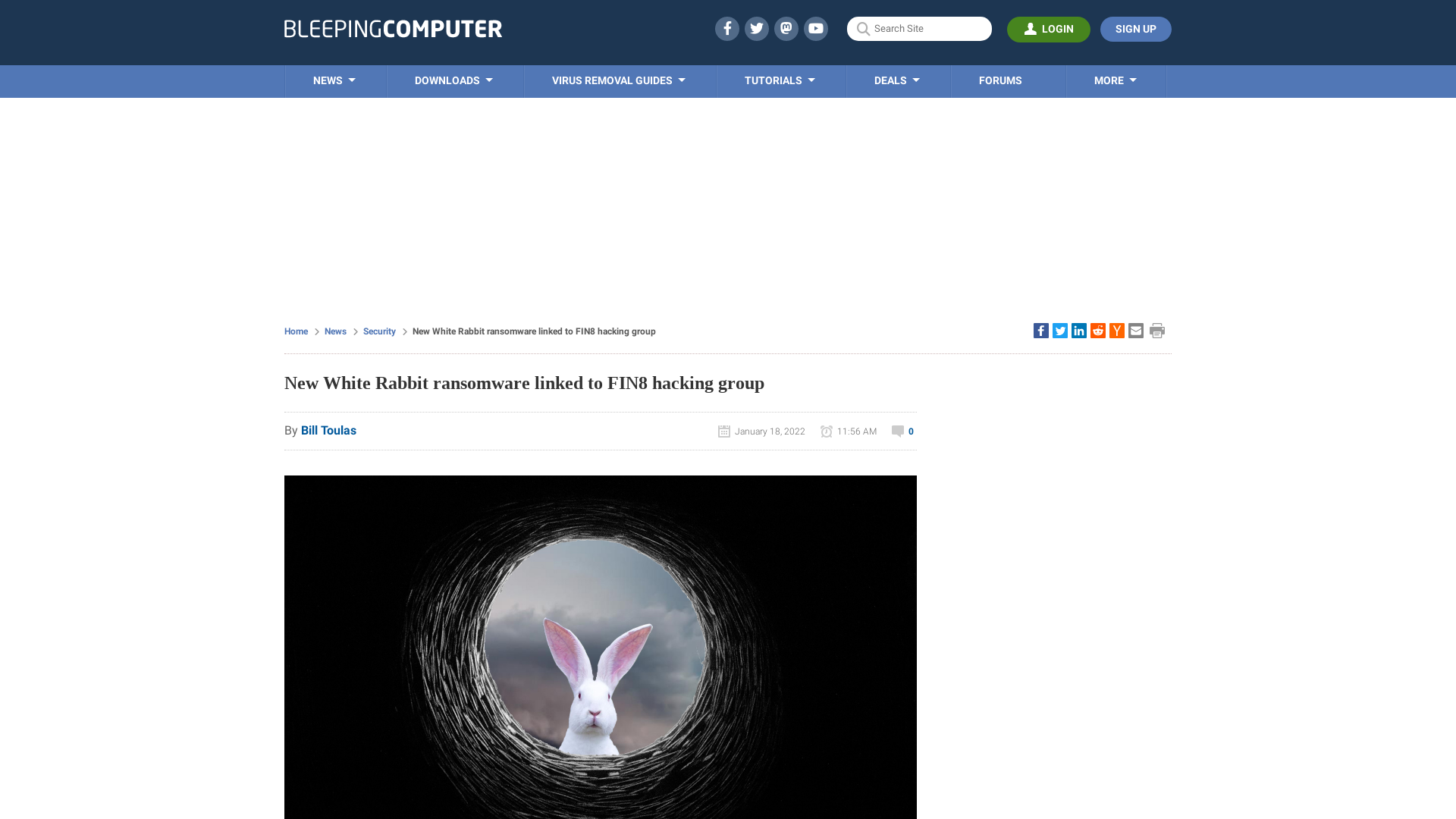 New White Rabbit ransomware linked to FIN8 hacking group