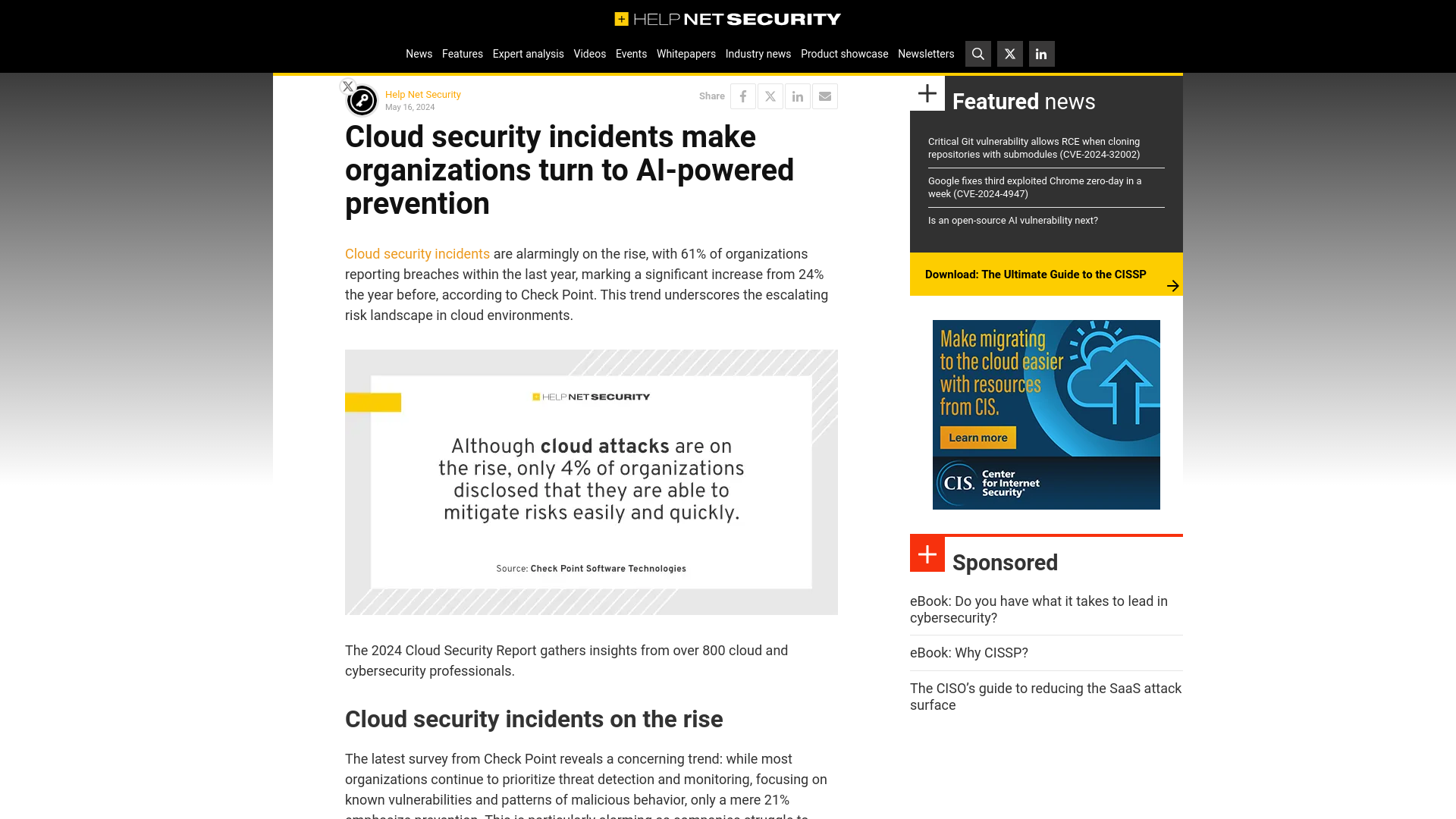 Cloud security incidents make organizations turn to AI-powered prevention - Help Net Security