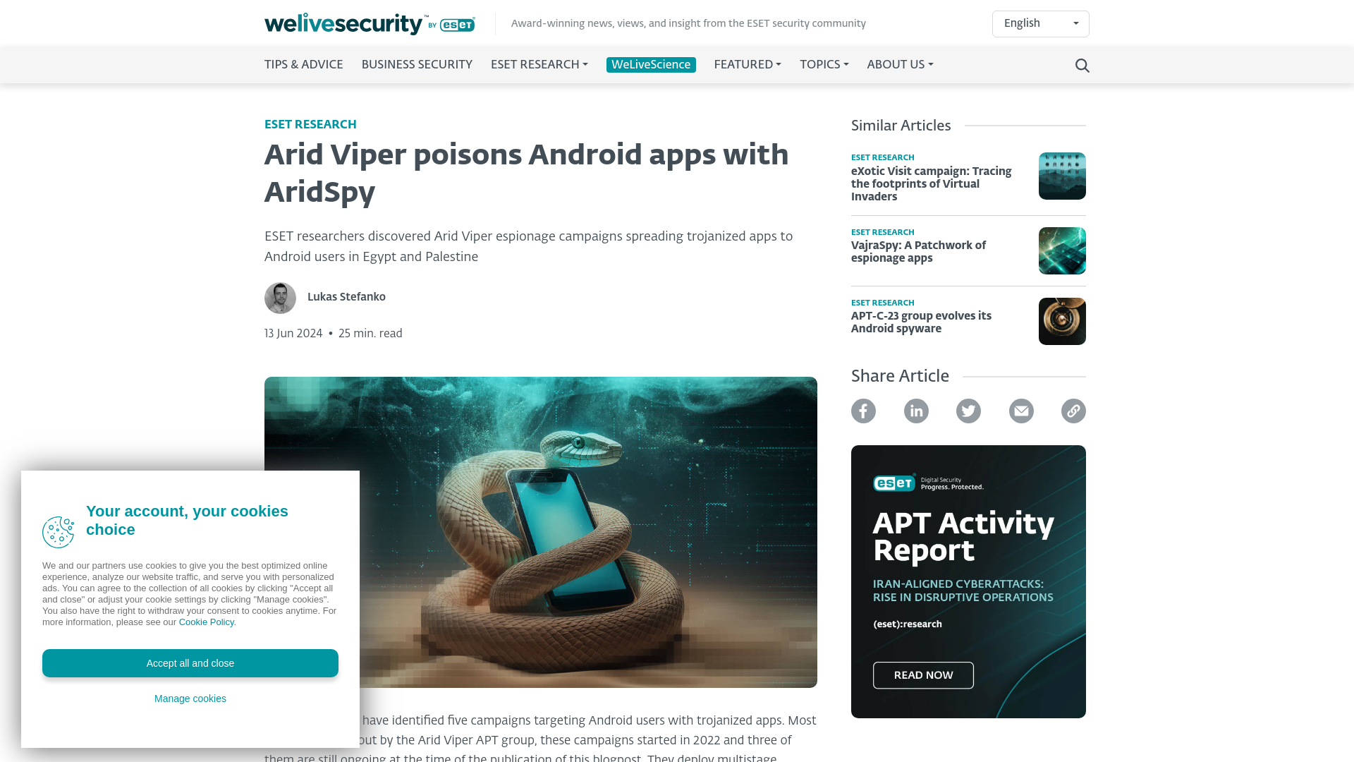 Arid Viper poisons Android apps with AridSpy