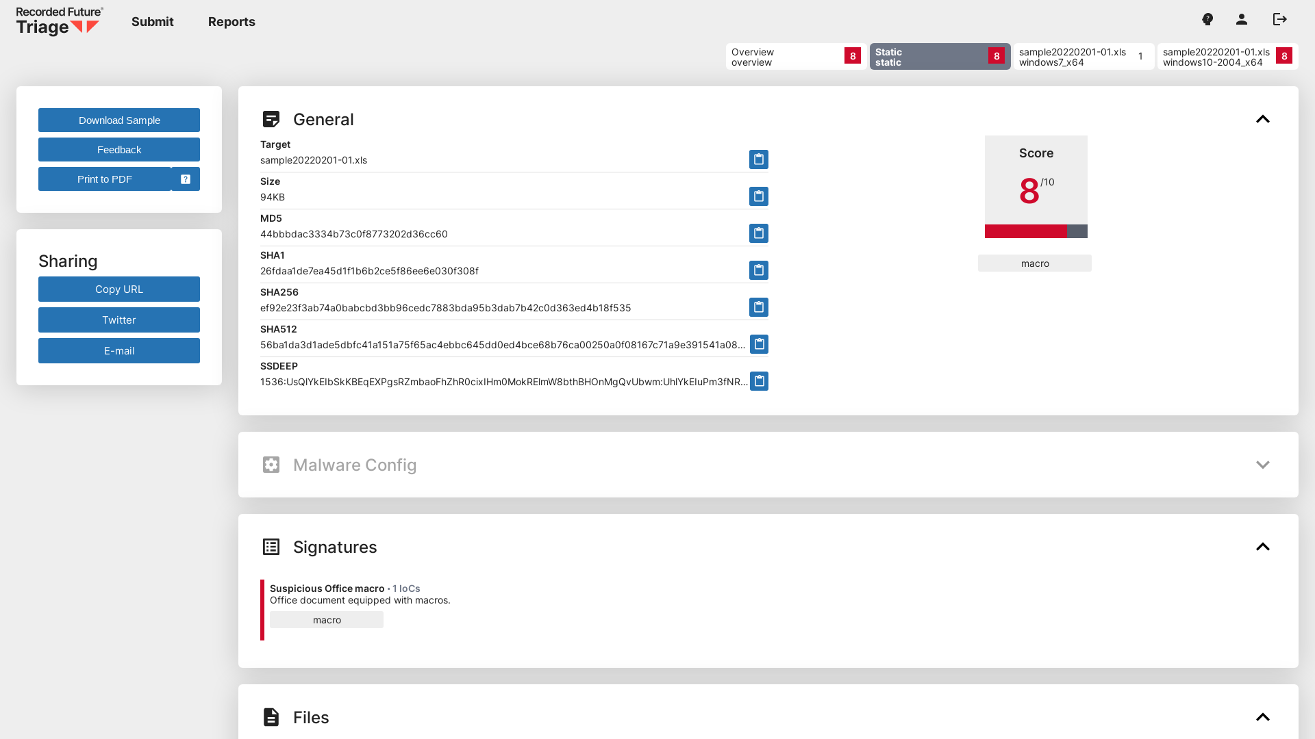 Triage | Static Report
