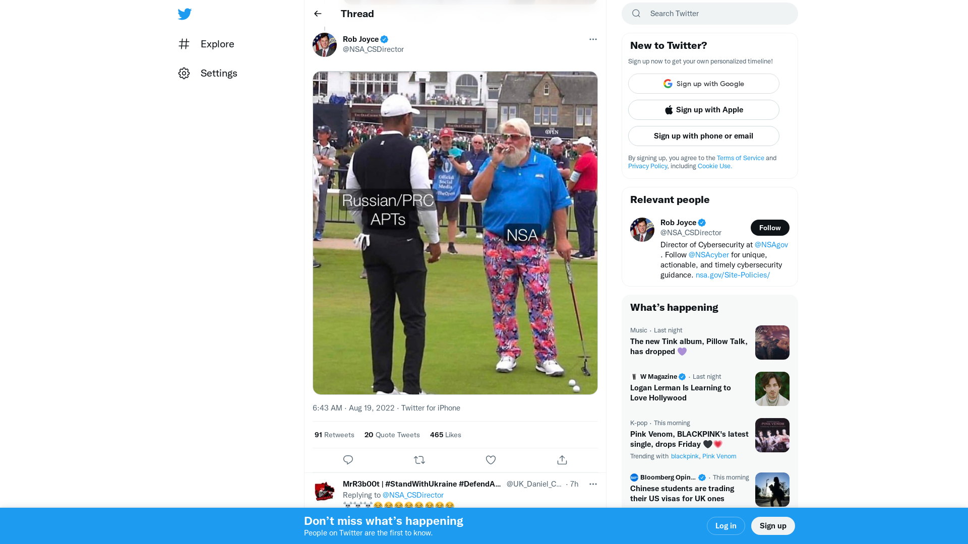 Rob Joyce on Twitter: "https://t.co/0EUokRZZSe" / Twitter