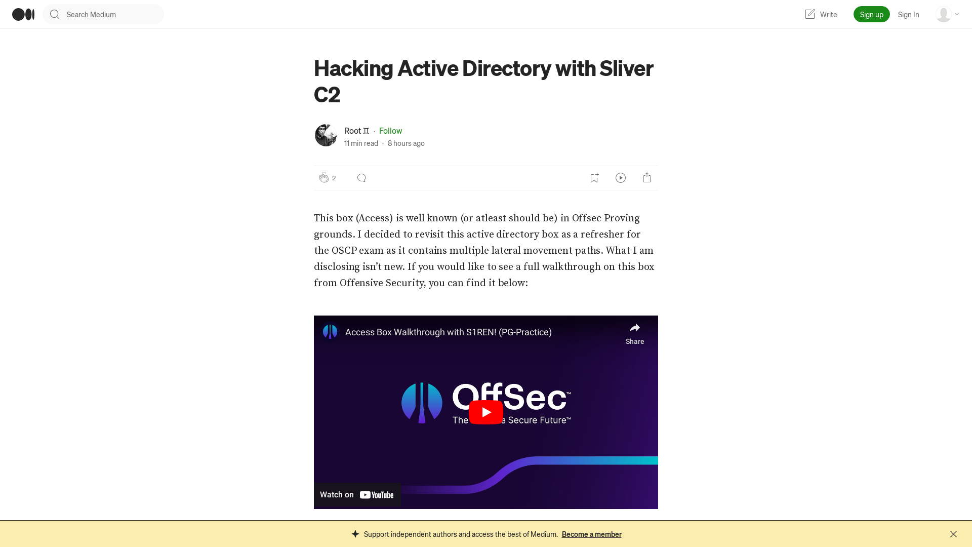 Hacking Active Directory with Sliver C2 | by Root ♊ | Jul, 2023 | Medium