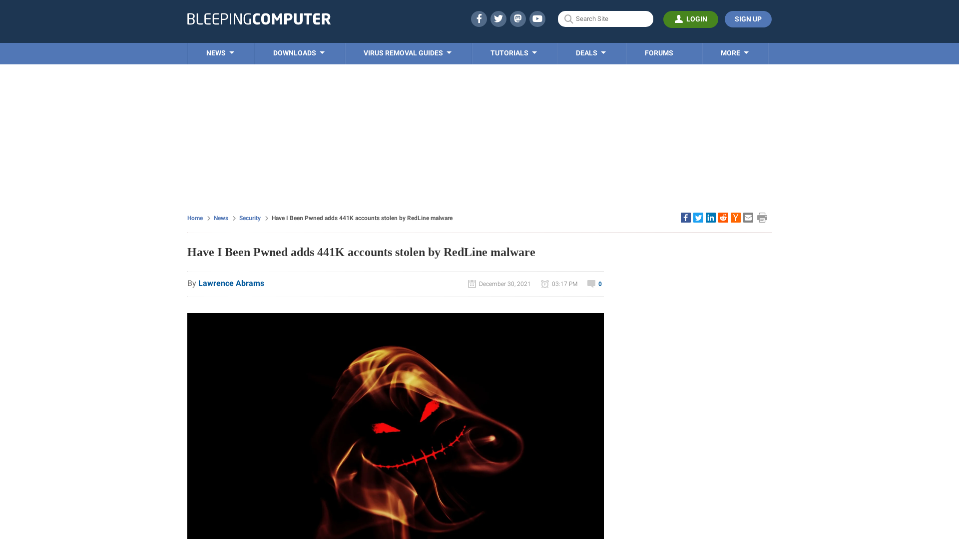 Have I Been Pwned adds 441K accounts stolen by RedLine malware