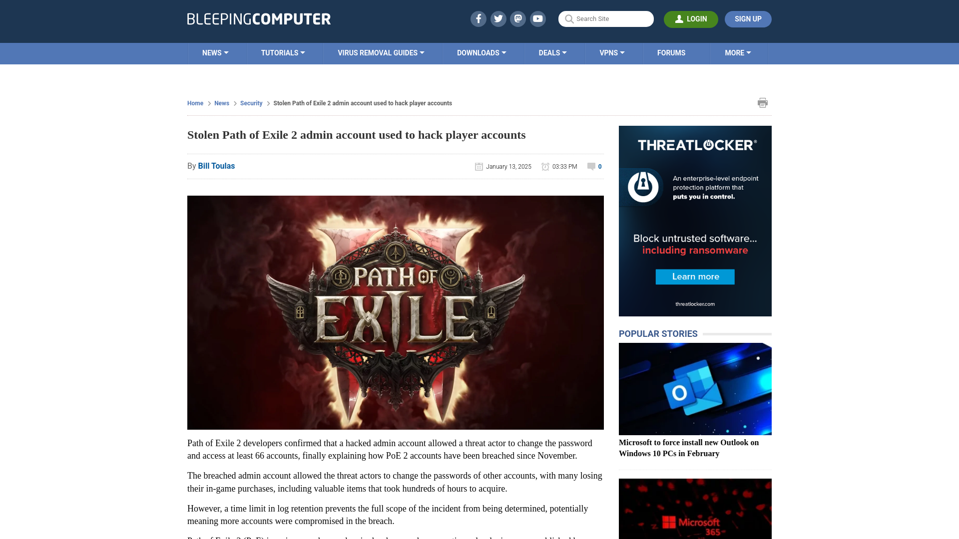 Stolen Path of Exile 2 admin account used to hack player accounts