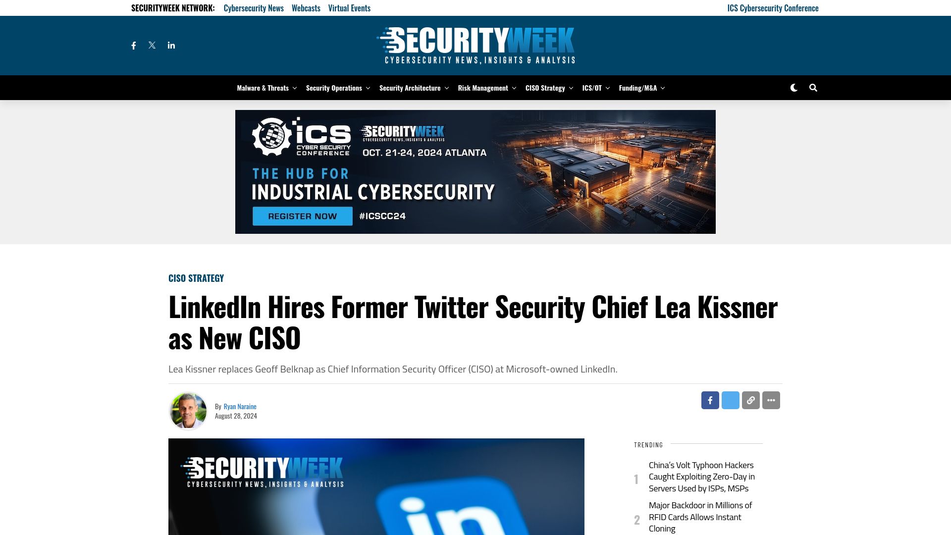 LinkedIn Hires Former Twitter Security Chief Lea Kissner as New CISO - SecurityWeek