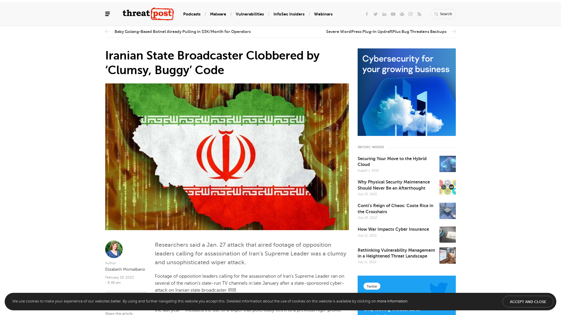 Iranian State Broadcaster Clobbered by ‘Clumsy, Buggy’ Code | Threatpost