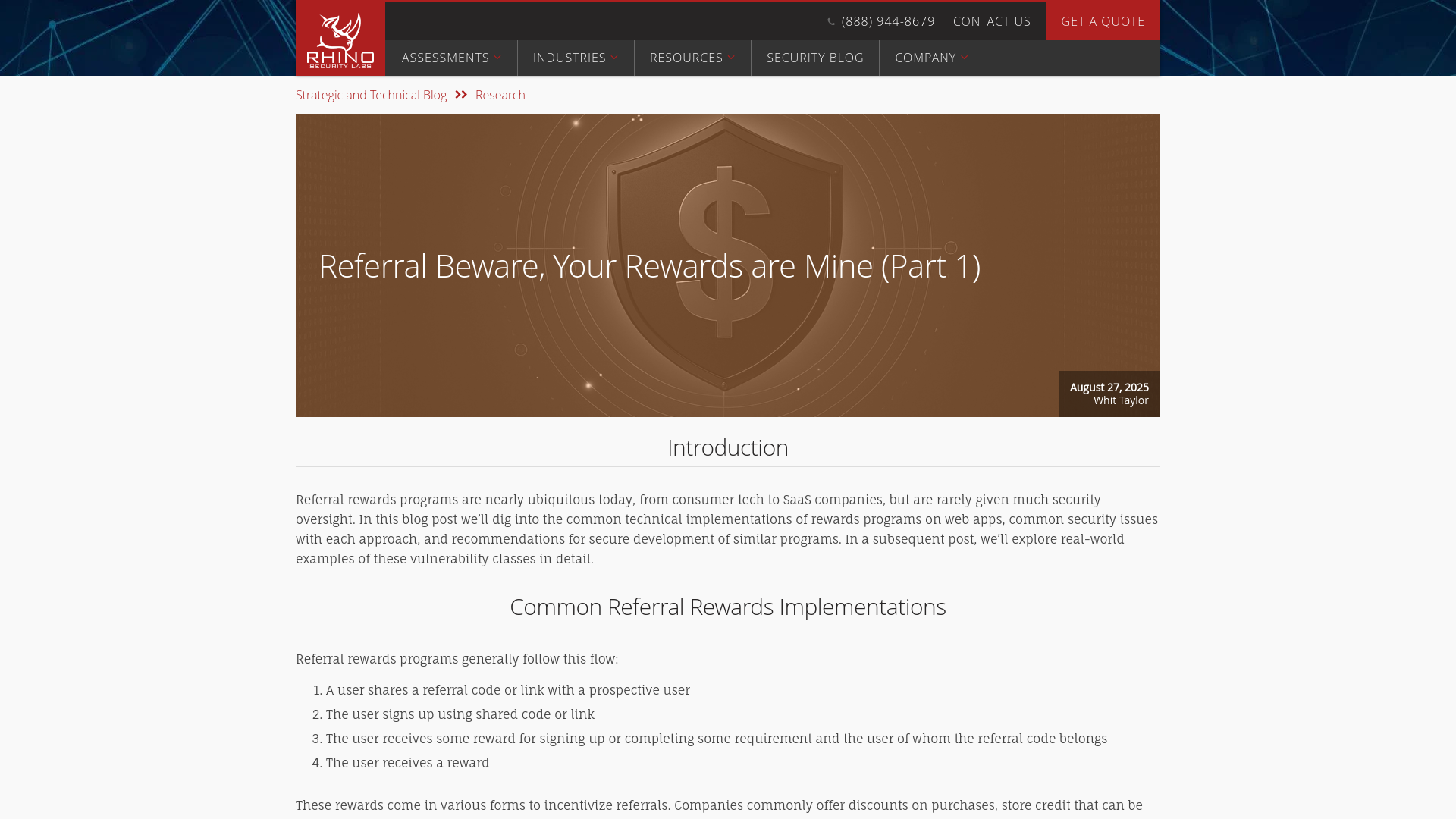 Referral Beware, Your Rewards are Mine (Part 1) - Rhino Security Labs