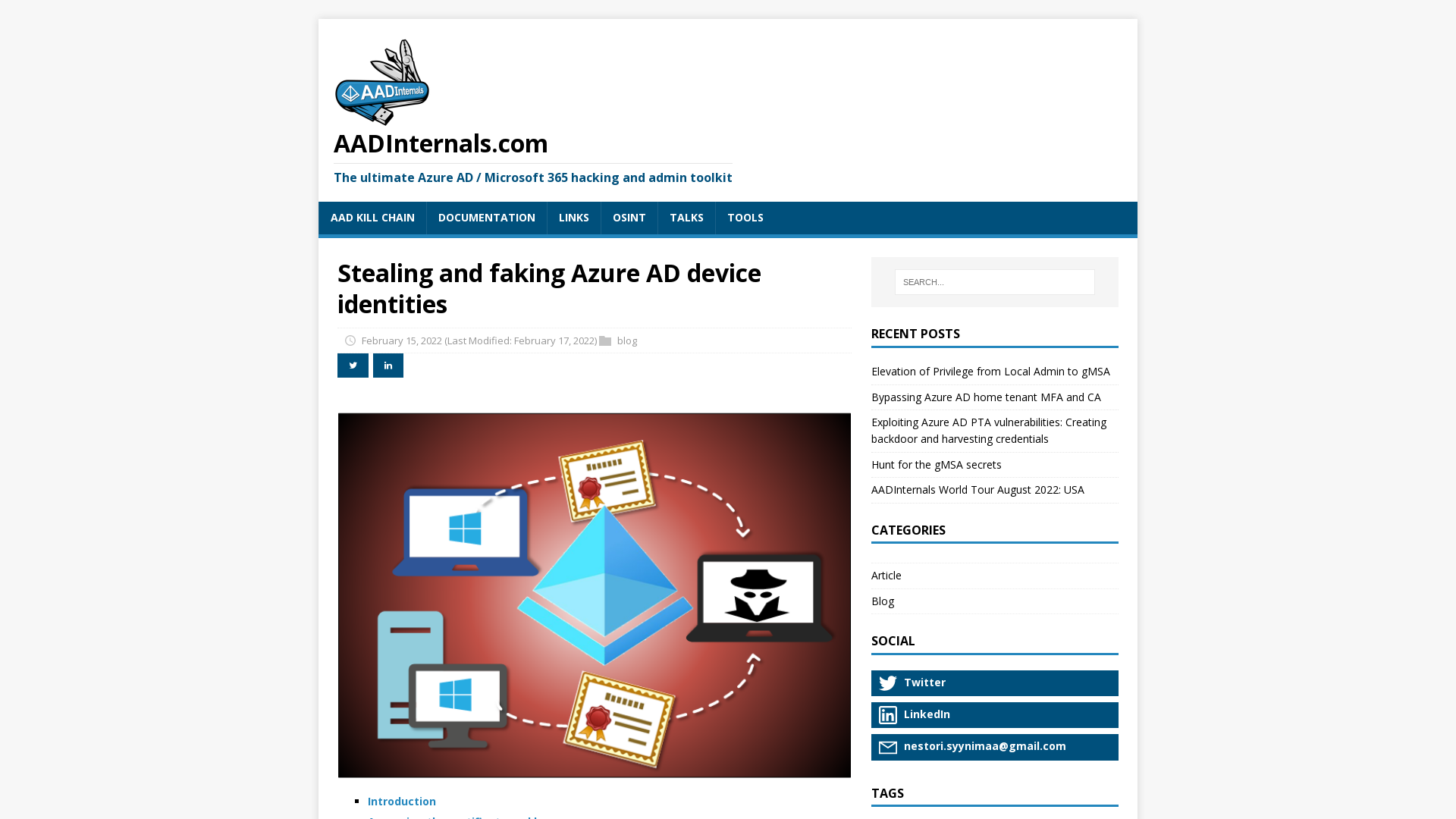 Stealing and faking Azure AD device identities