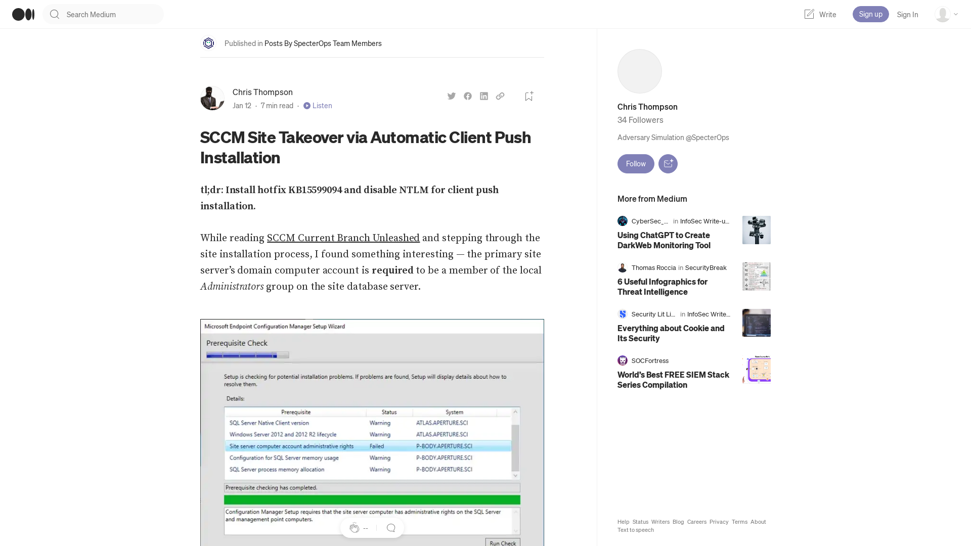 SCCM Site Takeover via Automatic Client Push Installation | by Chris Thompson | Jan, 2023 | Posts By SpecterOps Team Members