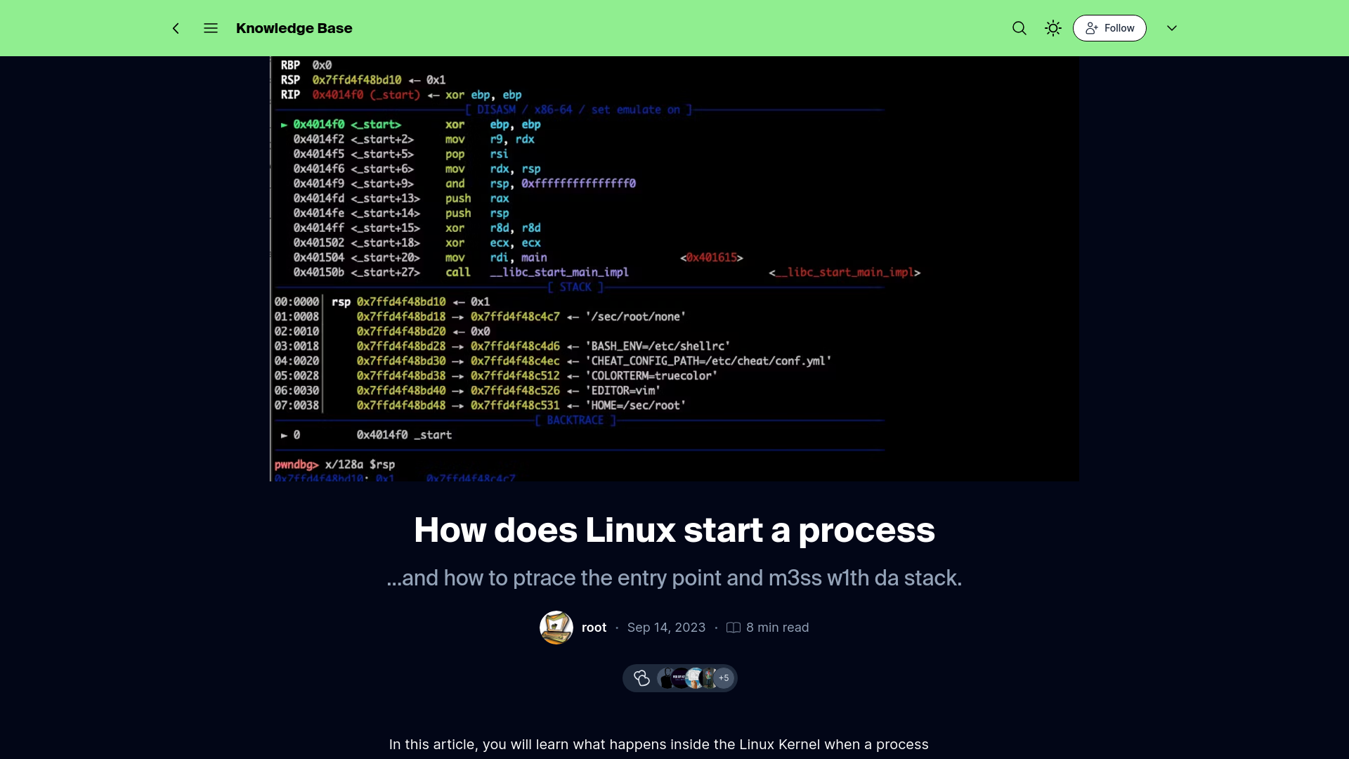 How does the Linux Kernel start a Process