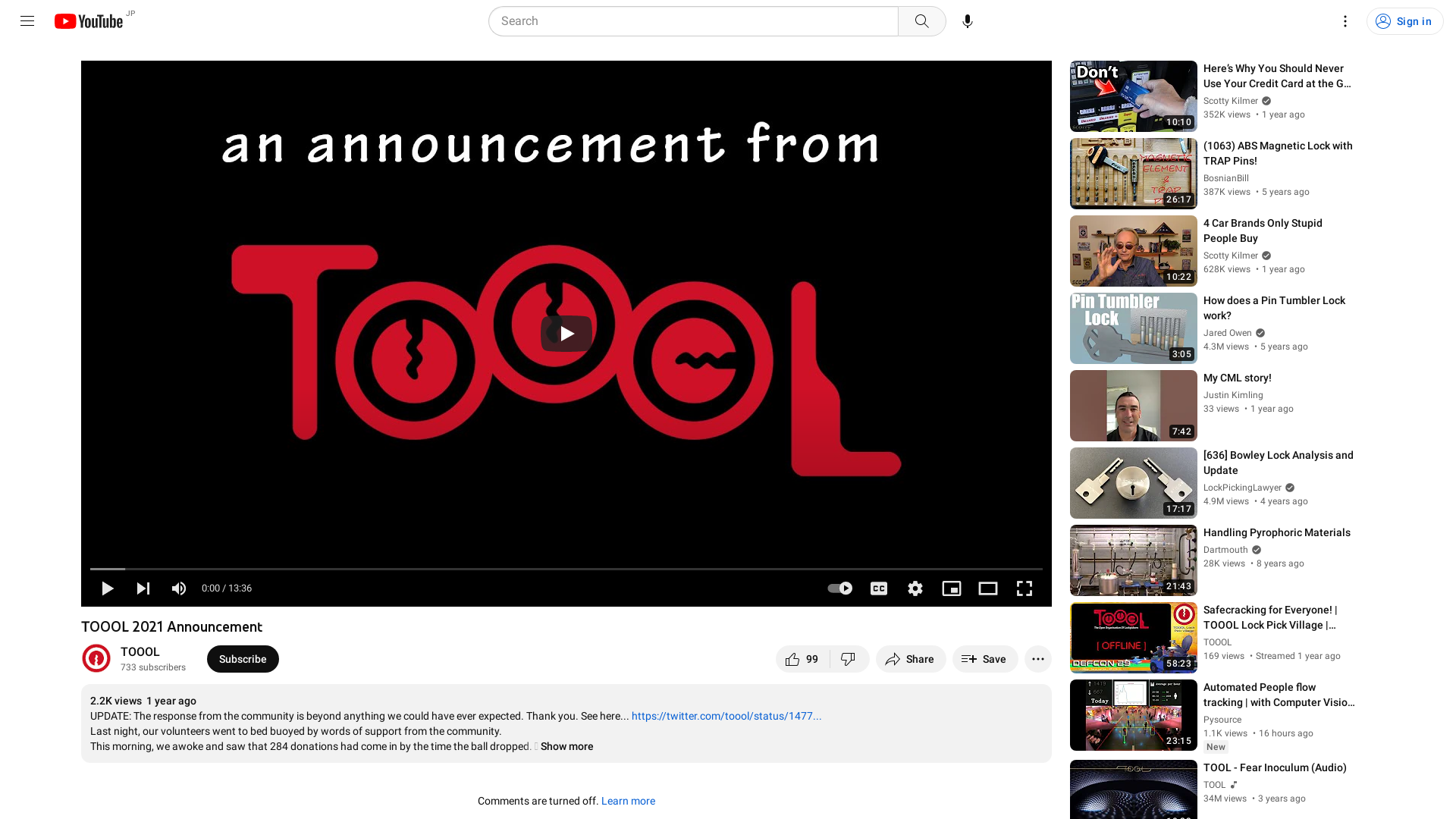 TOOOL 2021 Announcement - YouTube
