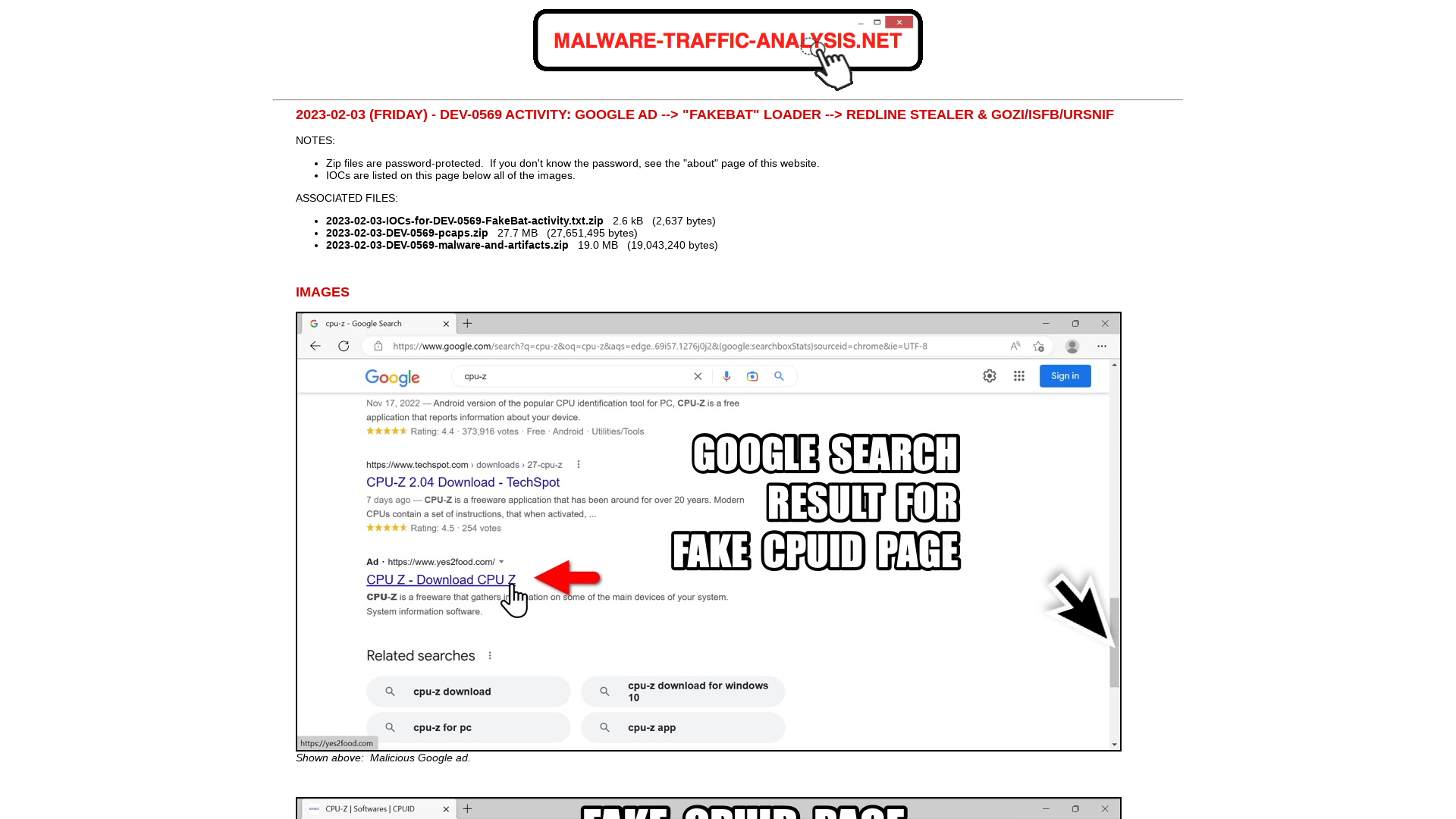 Malware-Traffic-Analysis.net - 2023-02-03 - DEV-0569 activity: Google ad --> FakeBat Loader --> Redline Stealer & Gozi/ISFB/Ursnif