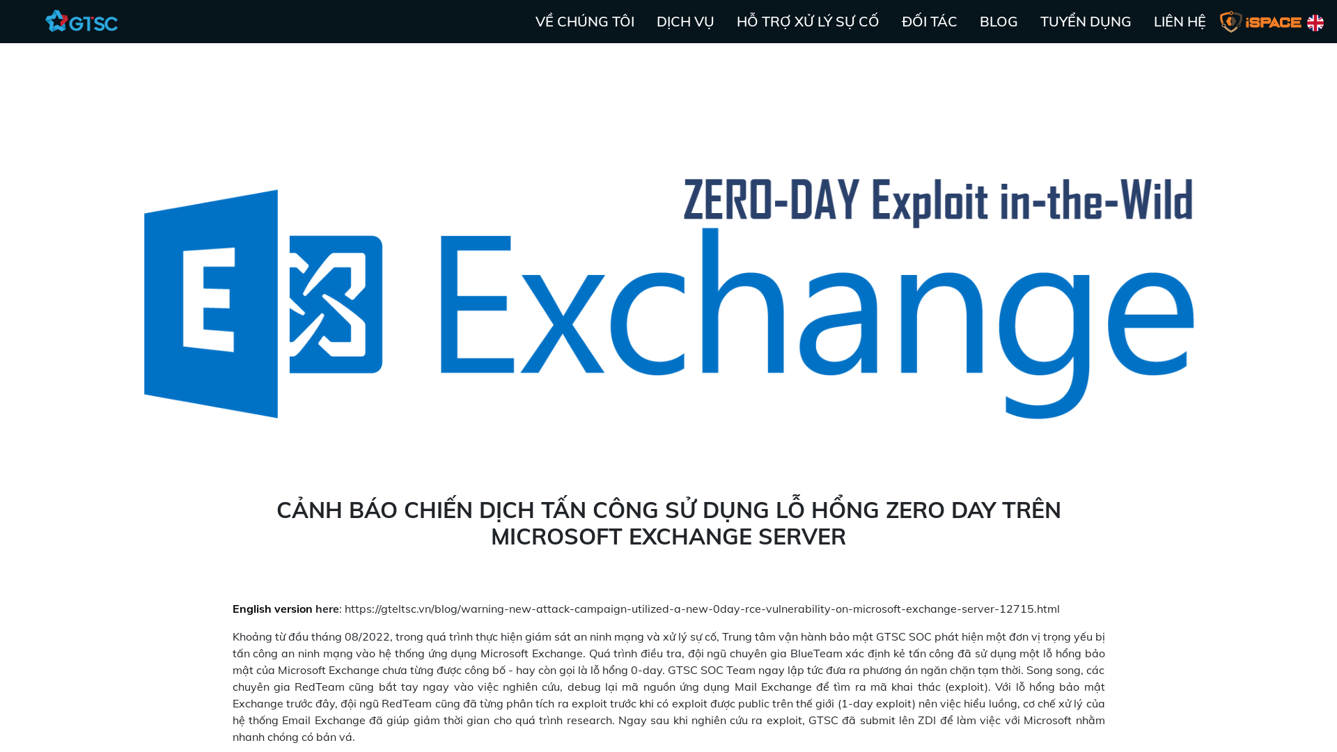 Cảnh báo chiến dịch tấn công sử dụng lỗ hổng ZERO DAY trên Microsoft Exchange Server | Blog | GTSC - Cung cấp các dịch vụ bảo mật toàn diện