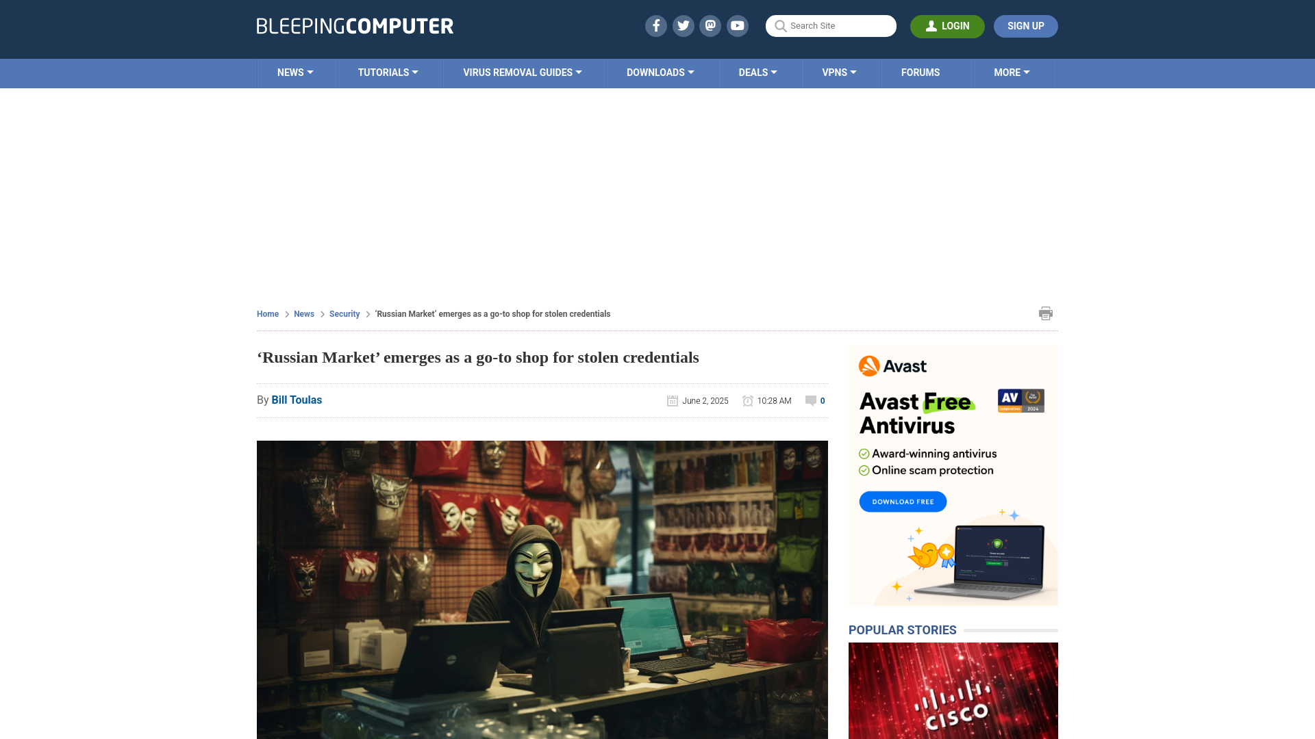 ‘Russian Market’ emerges as a go-to shop for stolen credentials