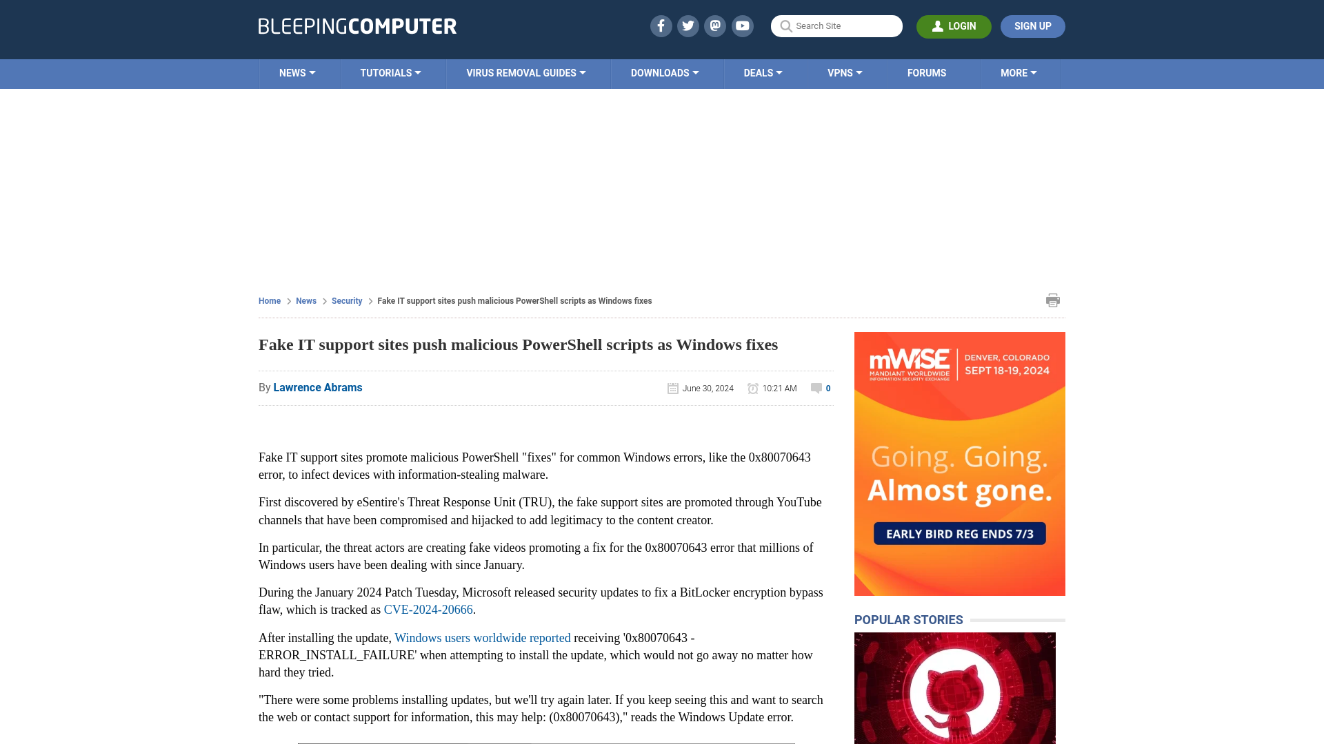 Fake IT support sites push malicious PowerShell scripts as Windows fixes