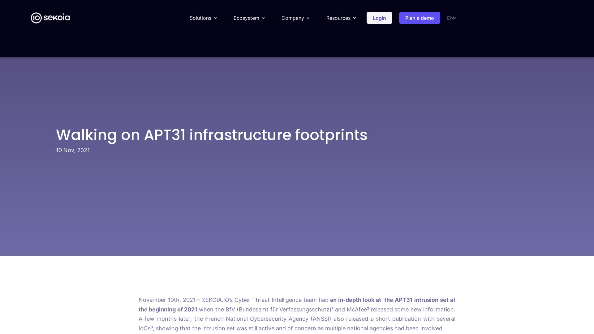 Walking on APT31 infrastructure footprints - SEKOIA.IO
