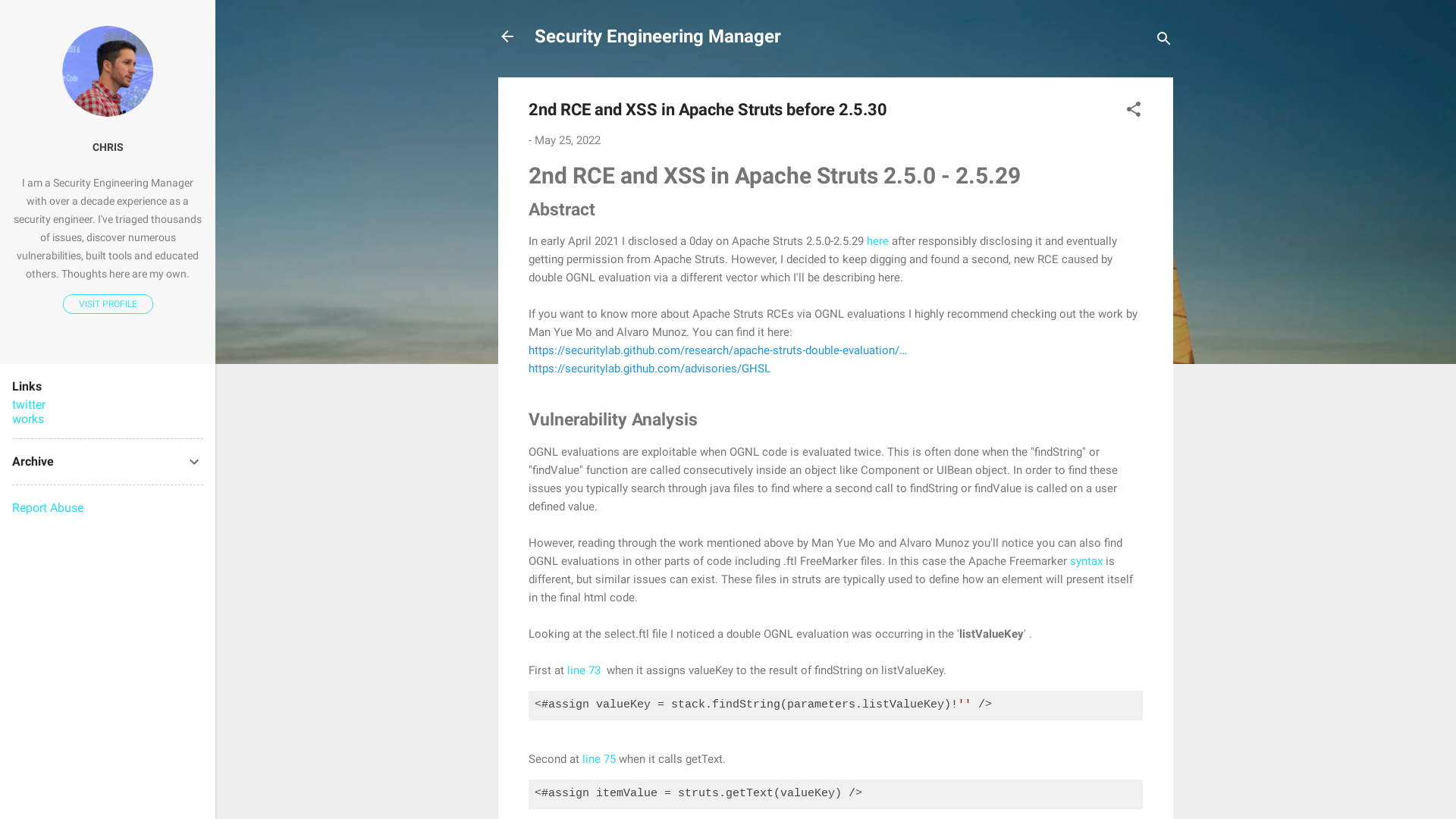 2nd RCE and XSS in Apache Struts before 2.5.30
