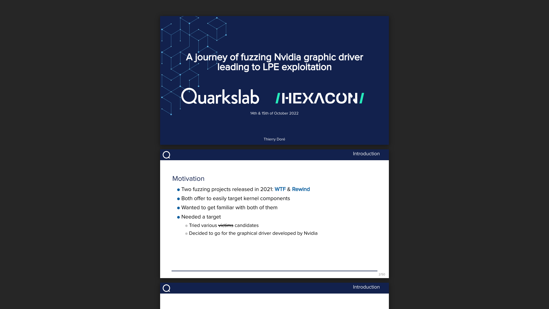 hexacon_2022_a_journey_of_fuzzing_nvidia_graphic_driver.pdf - Google ドライブ
